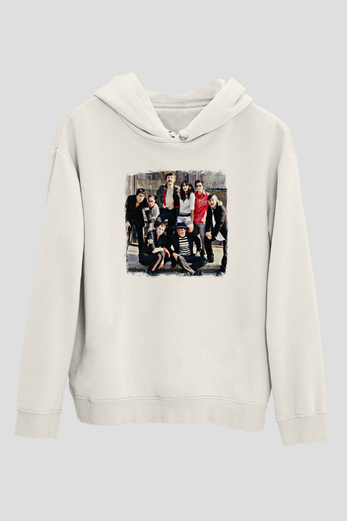 Gogol Bordello Baskılı Unisex Beyaz Hoodie