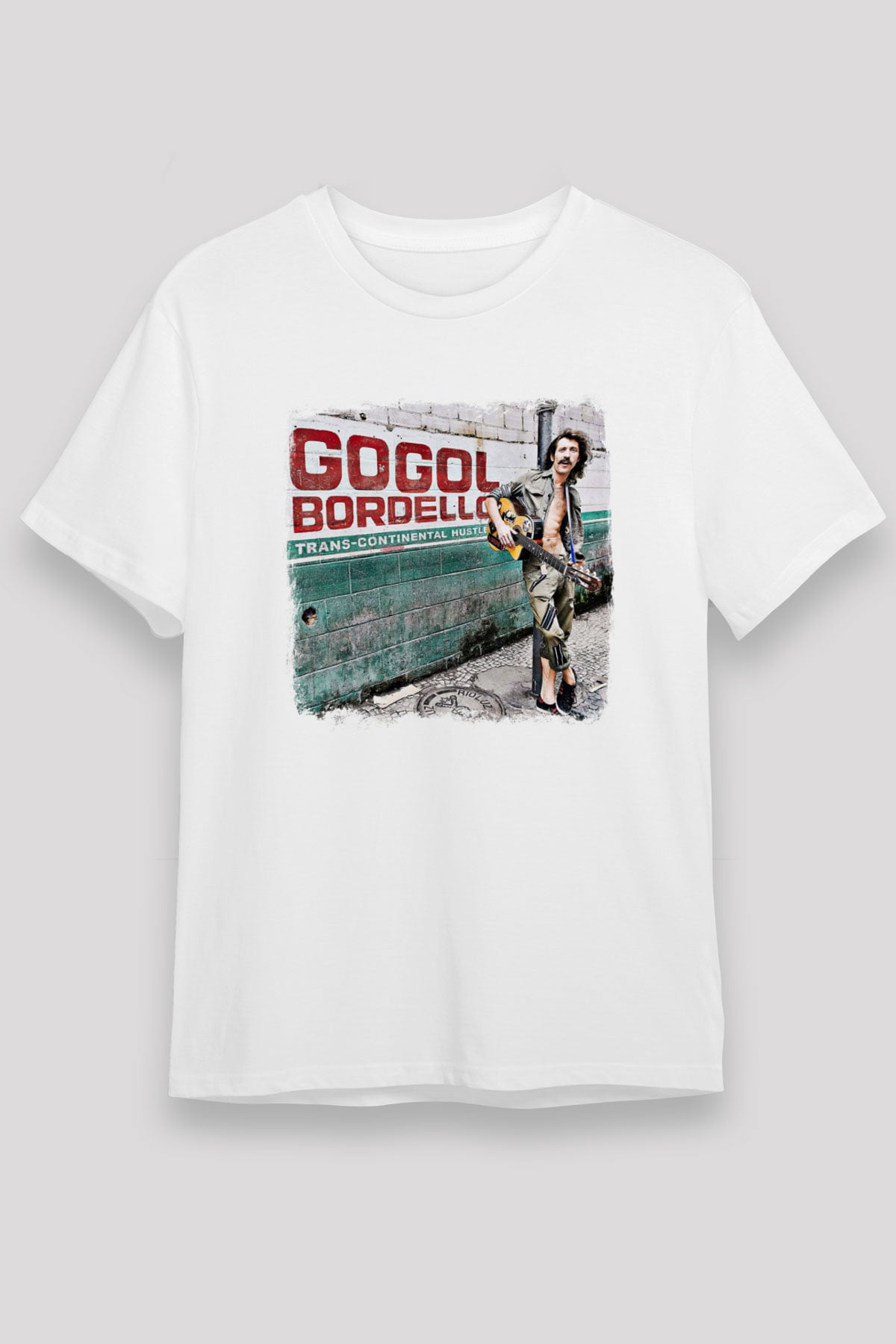 Gogol Bordello Baskılı Unisex Beyaz Tişört