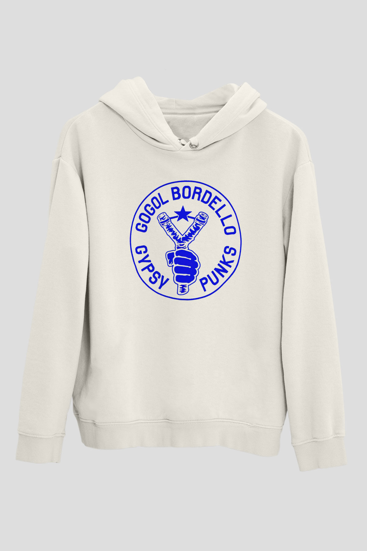 Gogol Bordello Beyaz Unisex Kapşonlu Sweatshirt
