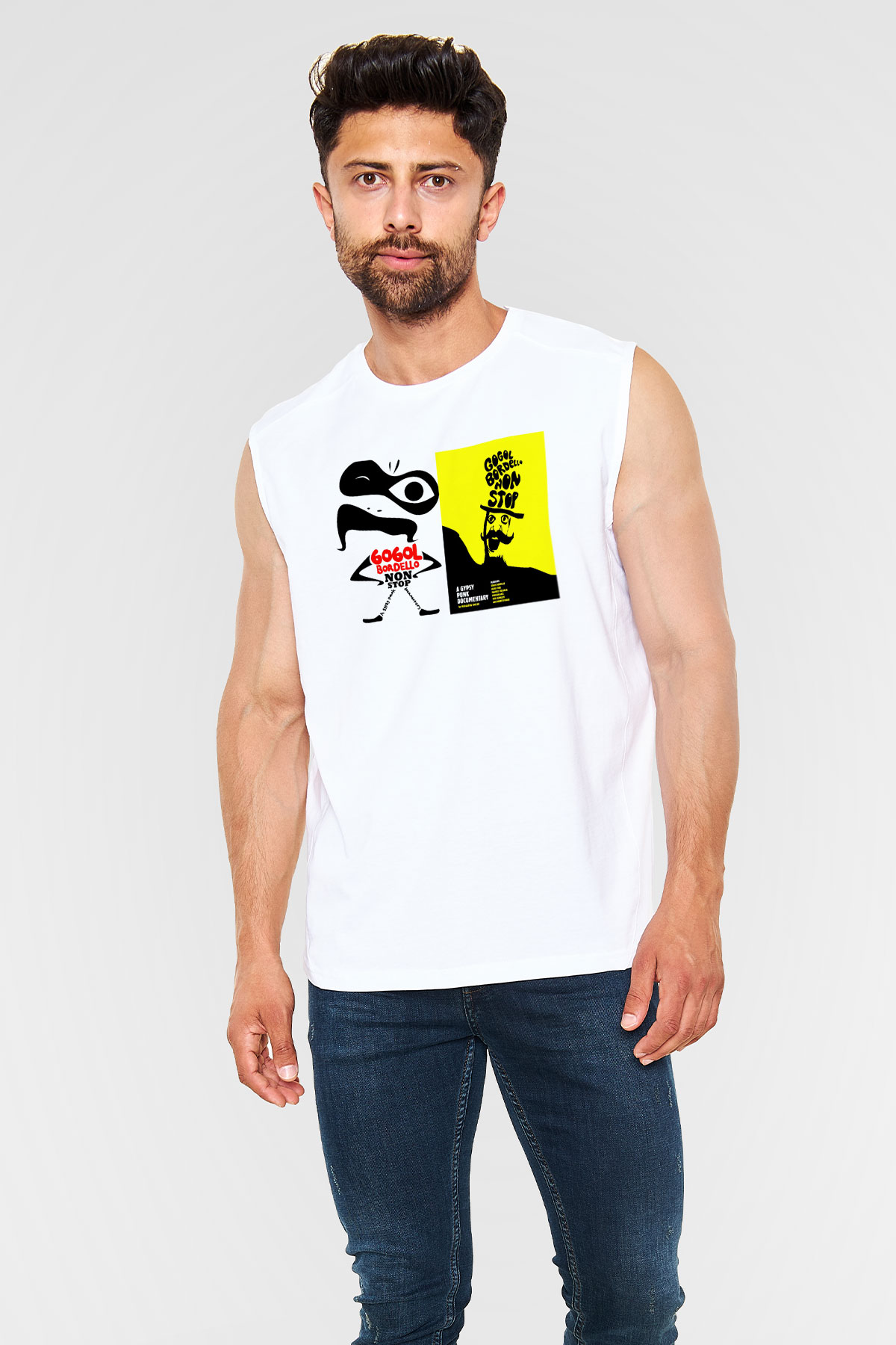 Gogol Bordello Beyaz Unisex Kolsuz Tişört