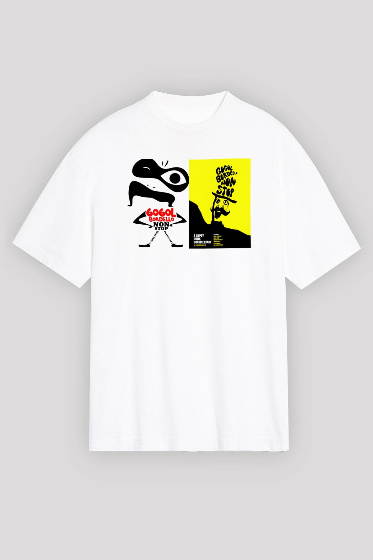 Gogol Bordello Beyaz Unisex Oversize Tişört T-Shirt