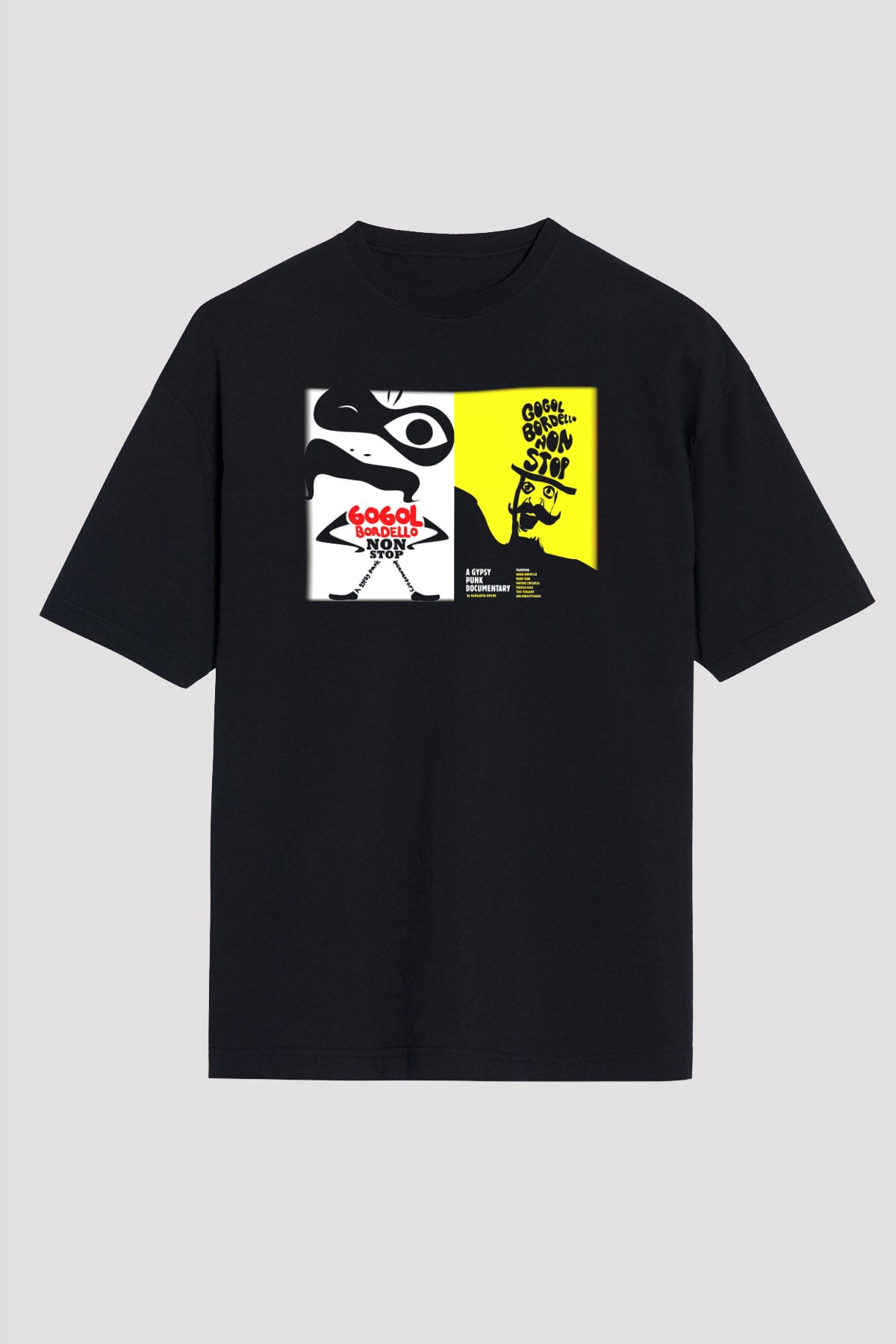Gogol Bordello Siyah Unisex Oversize Tişört T-Shirt