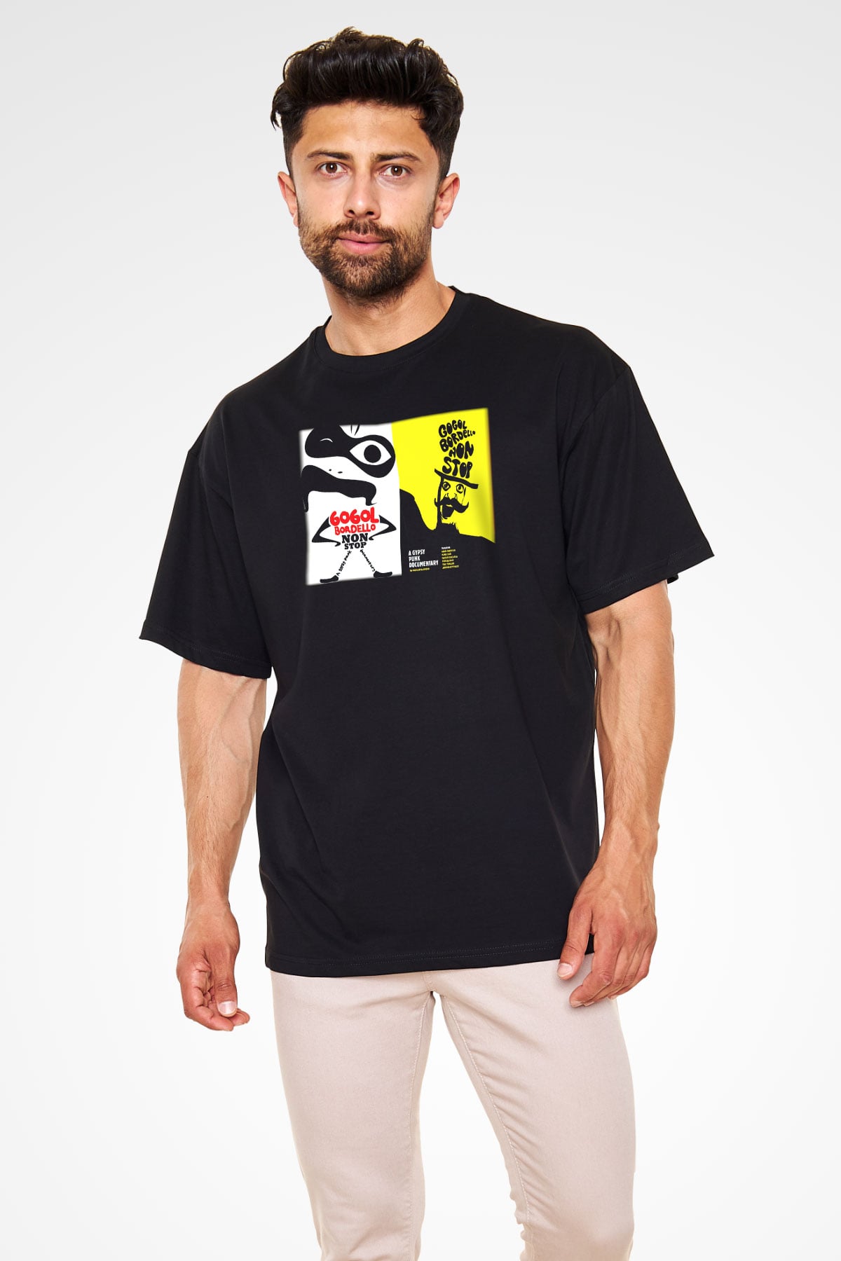 Gogol Bordello Siyah Unisex Oversize Tişört T-Shirt