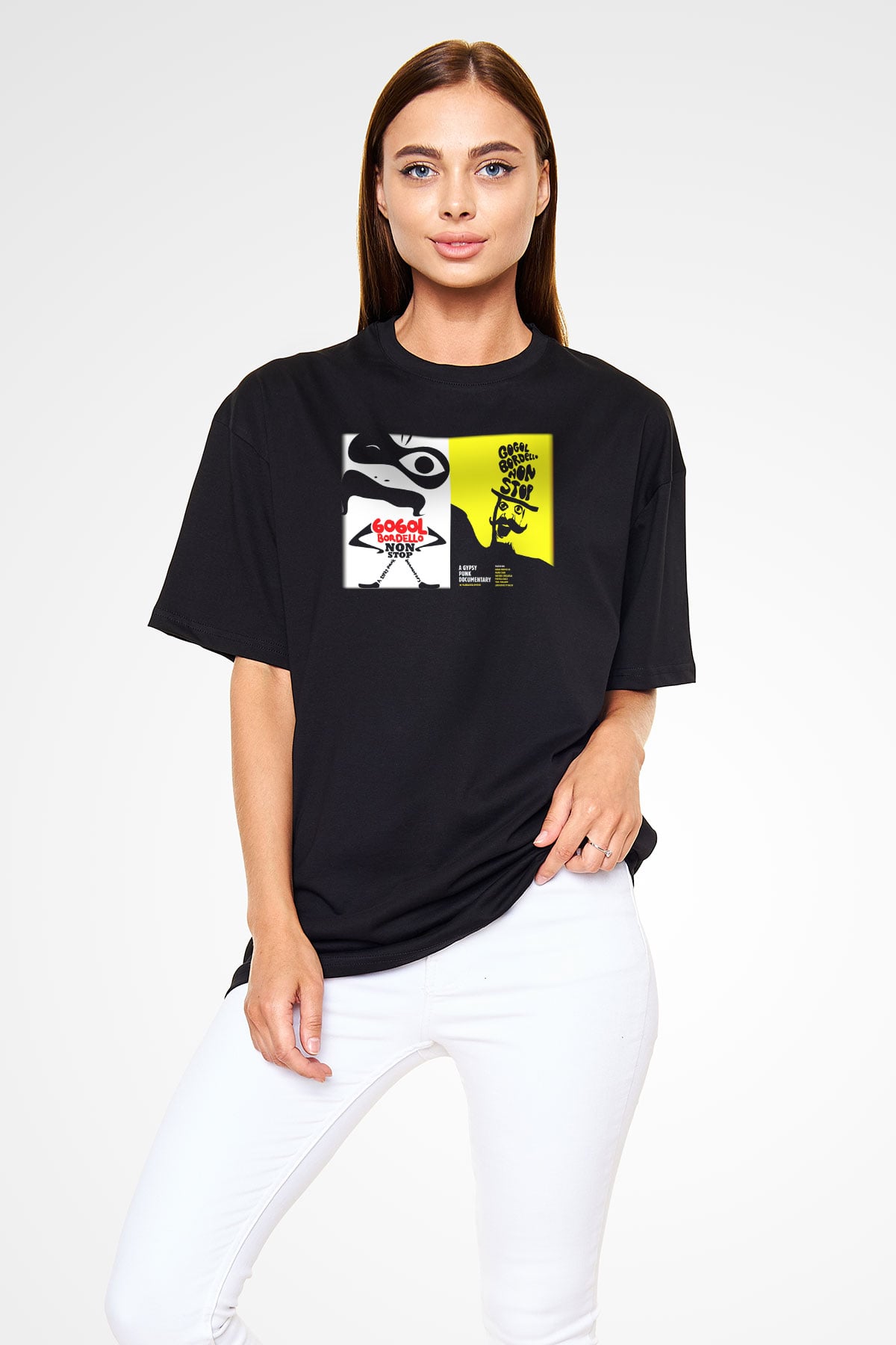 Gogol Bordello Siyah Unisex Oversize Tişört T-Shirt