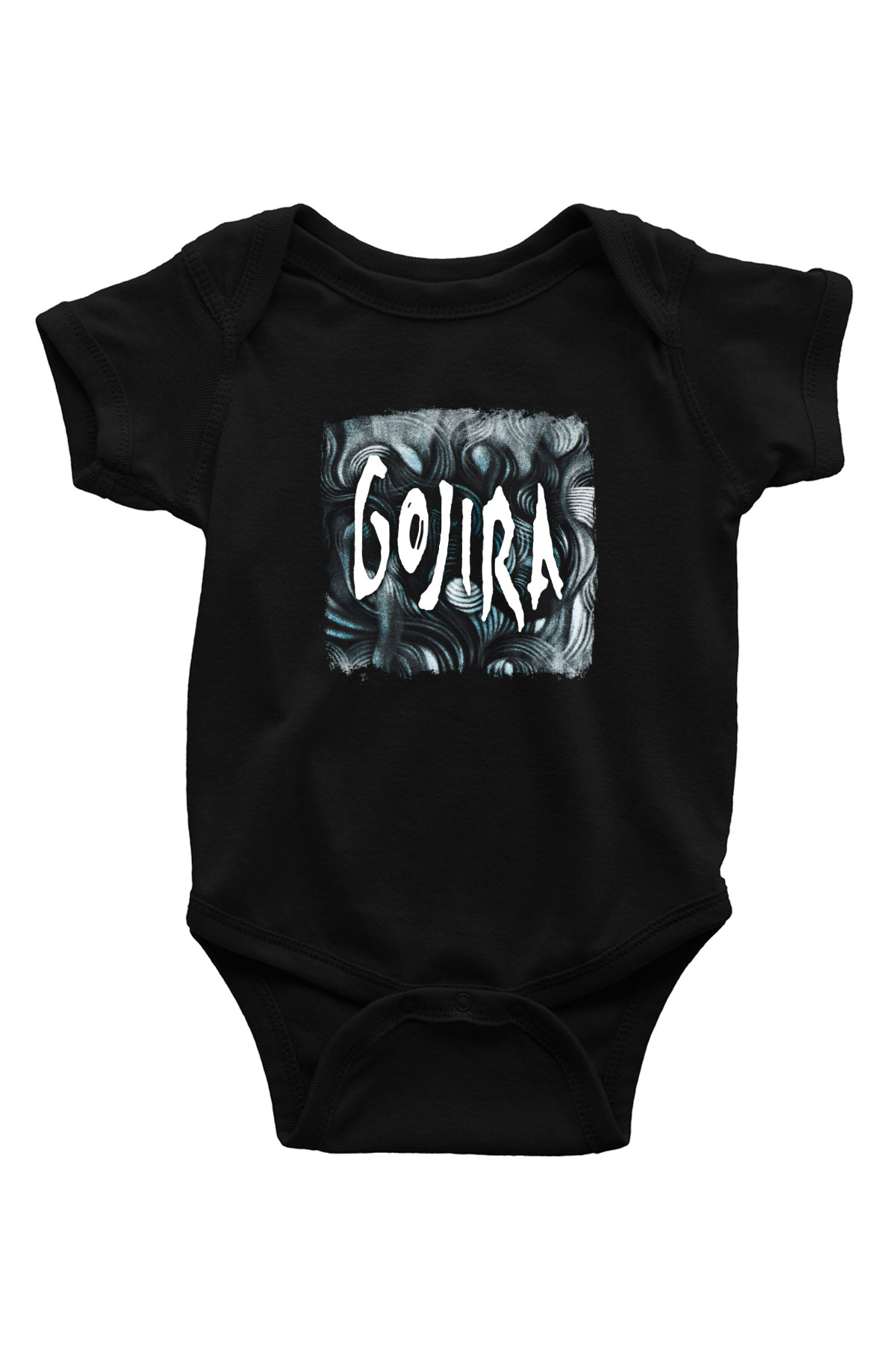 Gojira Baskılı Unisex Siyah Bebek Body - Zıbın