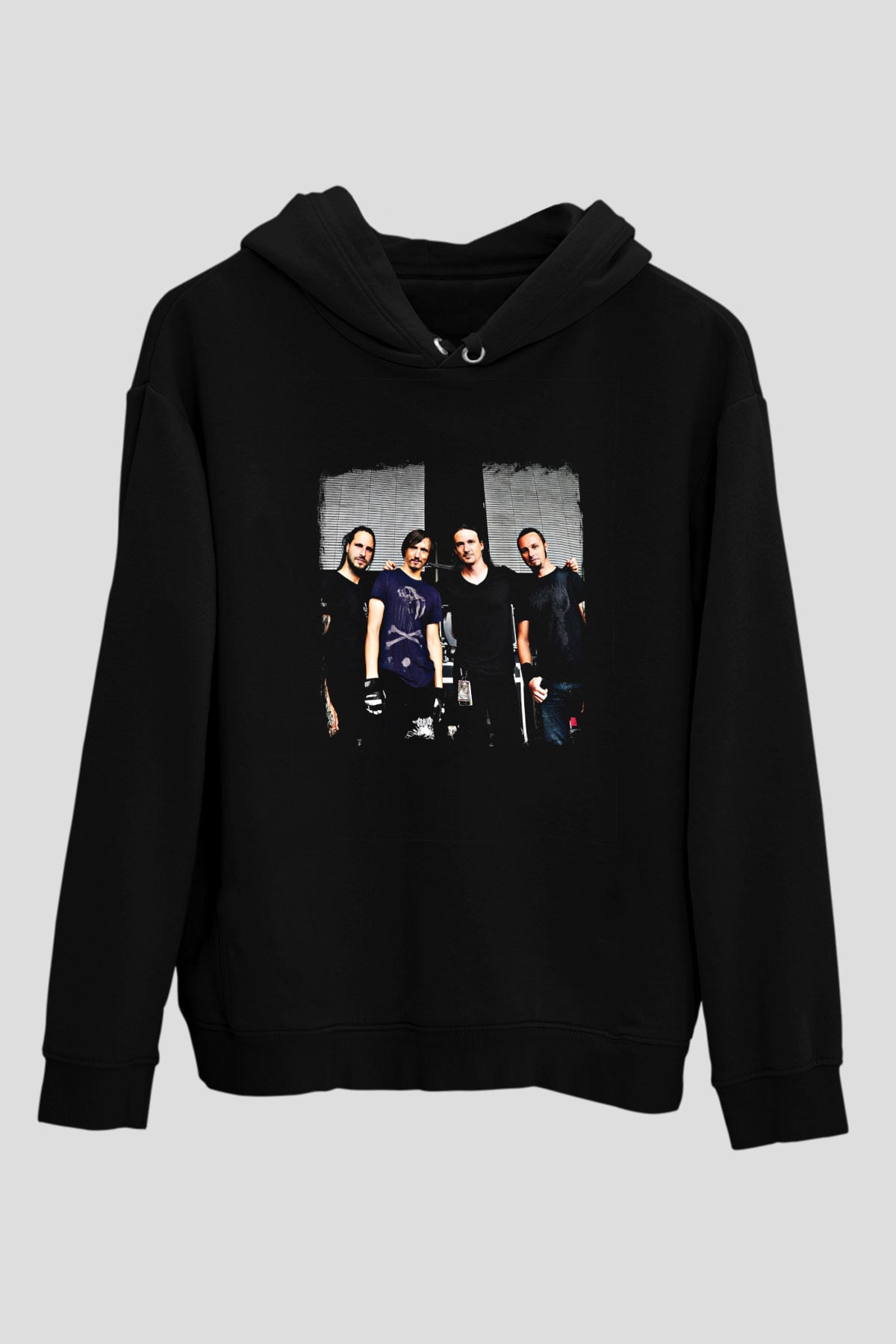 Gojira Baskılı Unisex Siyah Hoodie