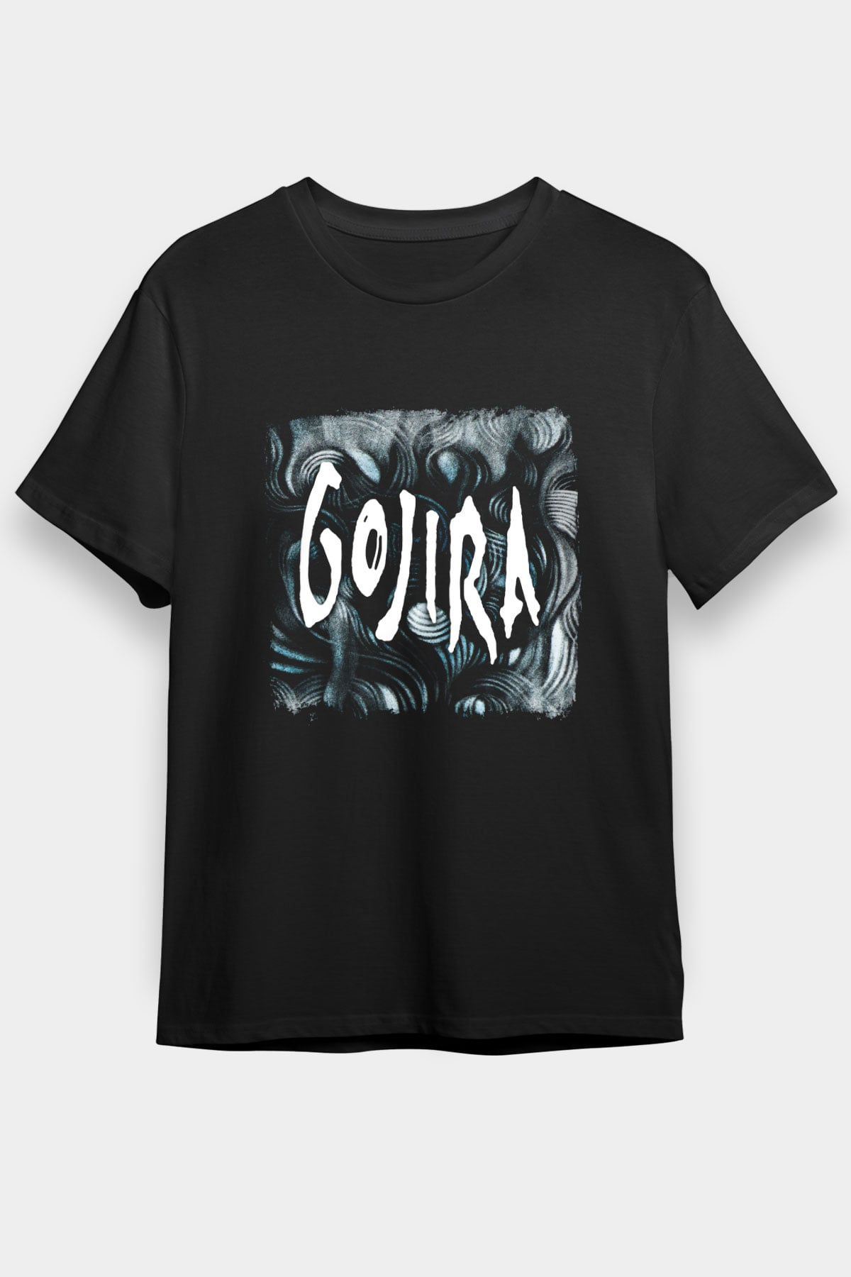 Gojira Baskılı Unisex Siyah Tişört