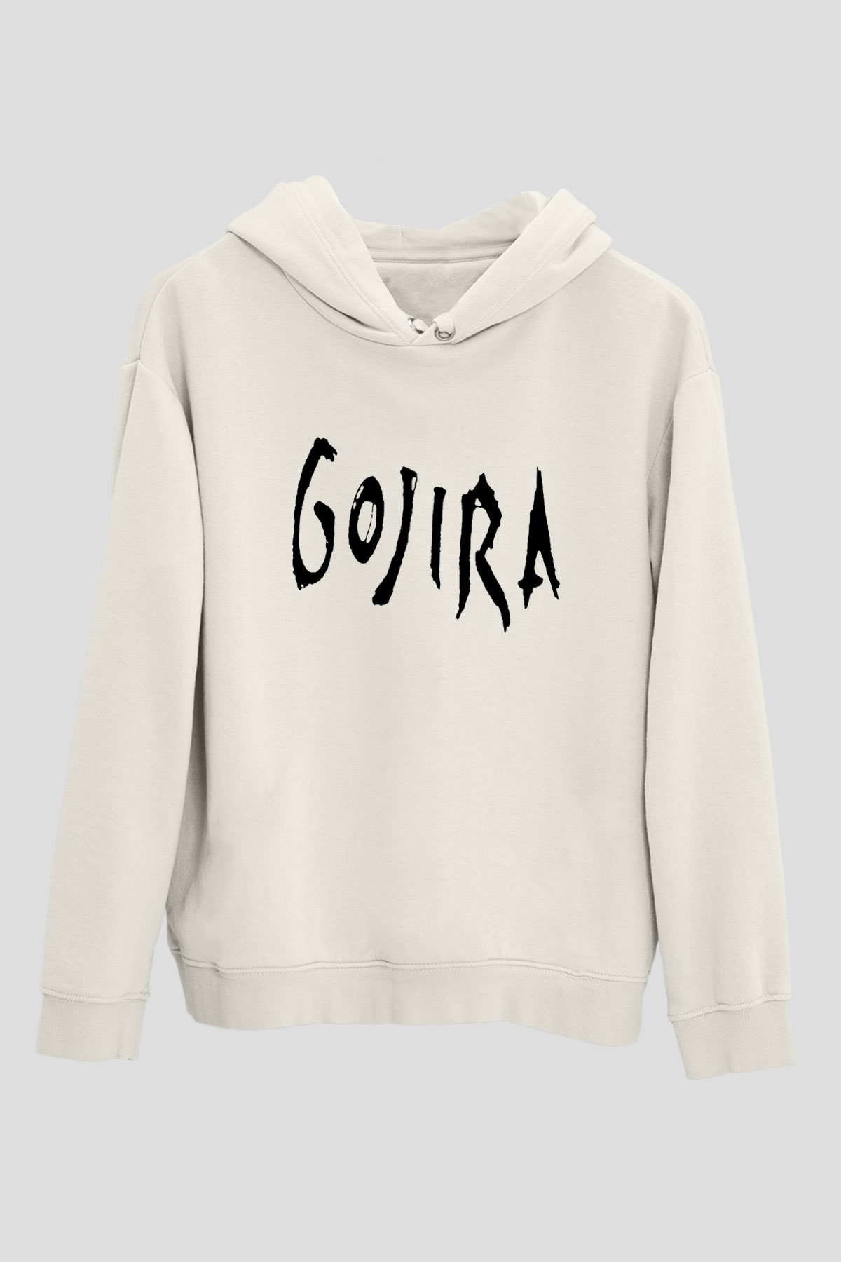 Gojira Beyaz Unisex Kapşonlu Sweatshirt