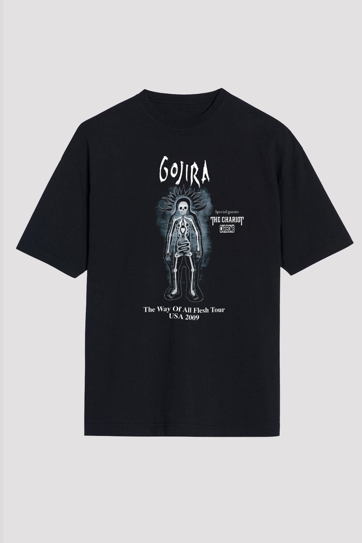 Gojira Siyah Unisex Oversize Tişört T-Shirt