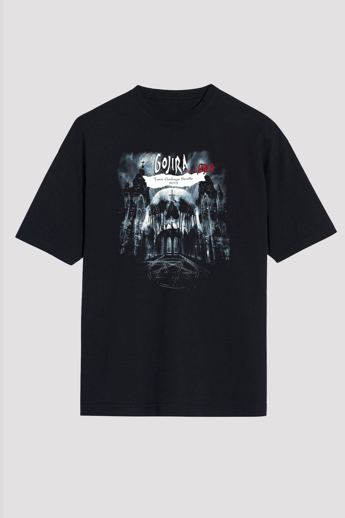 Gojira Siyah Unisex Oversize Tişört T-Shirt