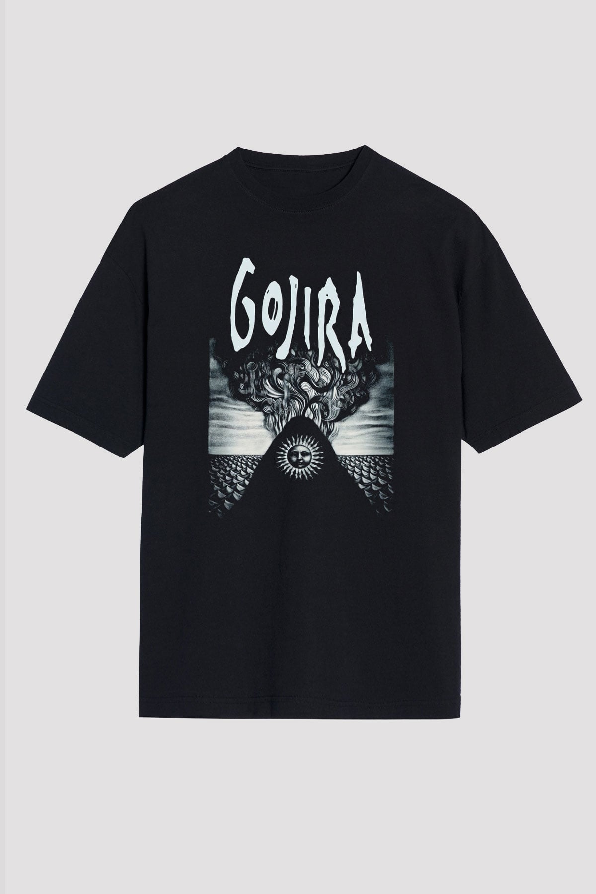 Gojira Siyah Unisex Oversize Tişört T-Shirt