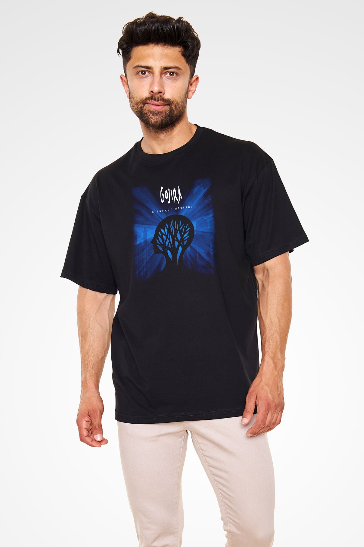 Gojira Siyah Unisex Oversize Tişört T-Shirt