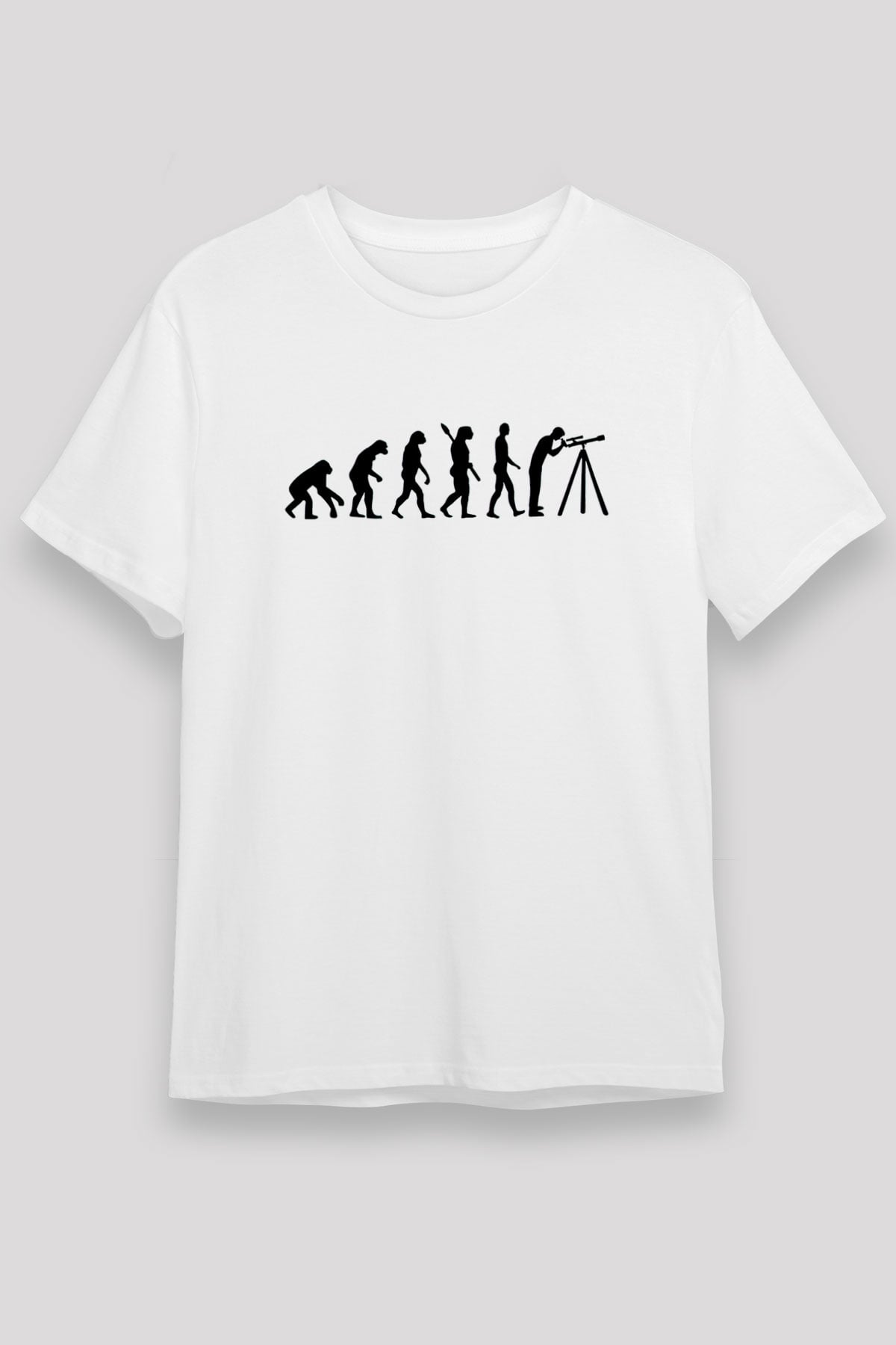 Gökbilimci Beyaz Unisex Tişört T-Shirt - TişörtFabrikası