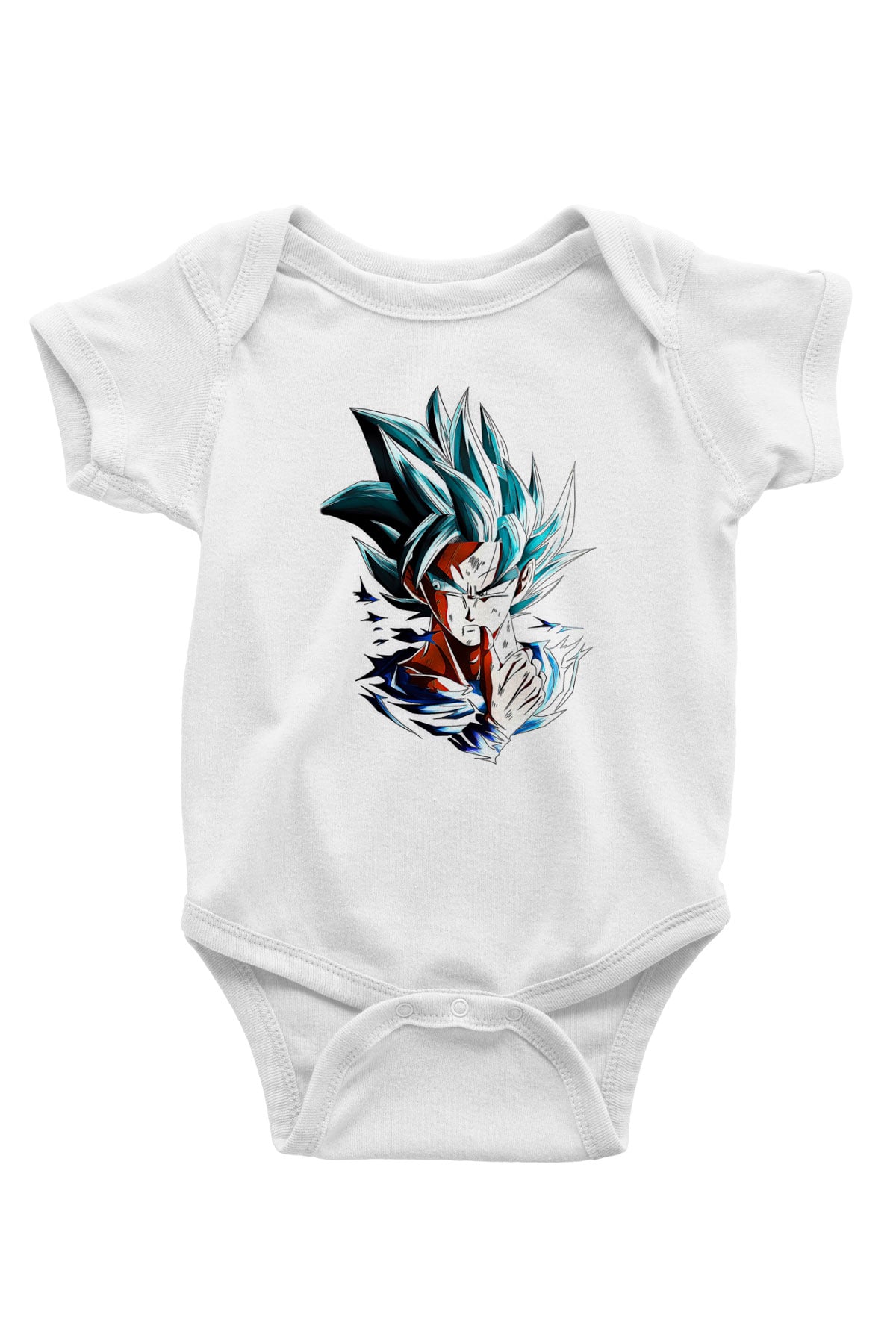 Goku Baskılı Beyaz Unisex Bebek Body - Zıbın