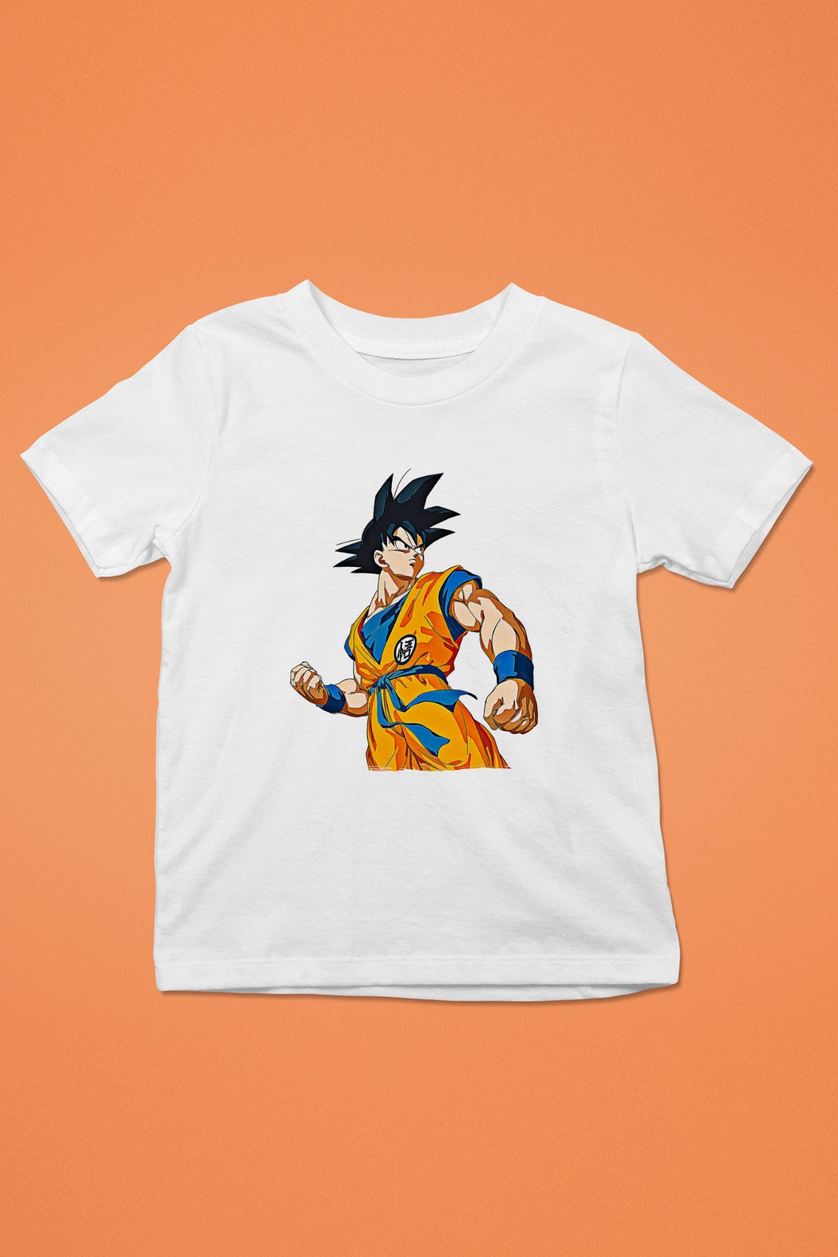 Goku Baskılı Beyaz Unisex Beyaz Çocuk Tişört - Tshirt