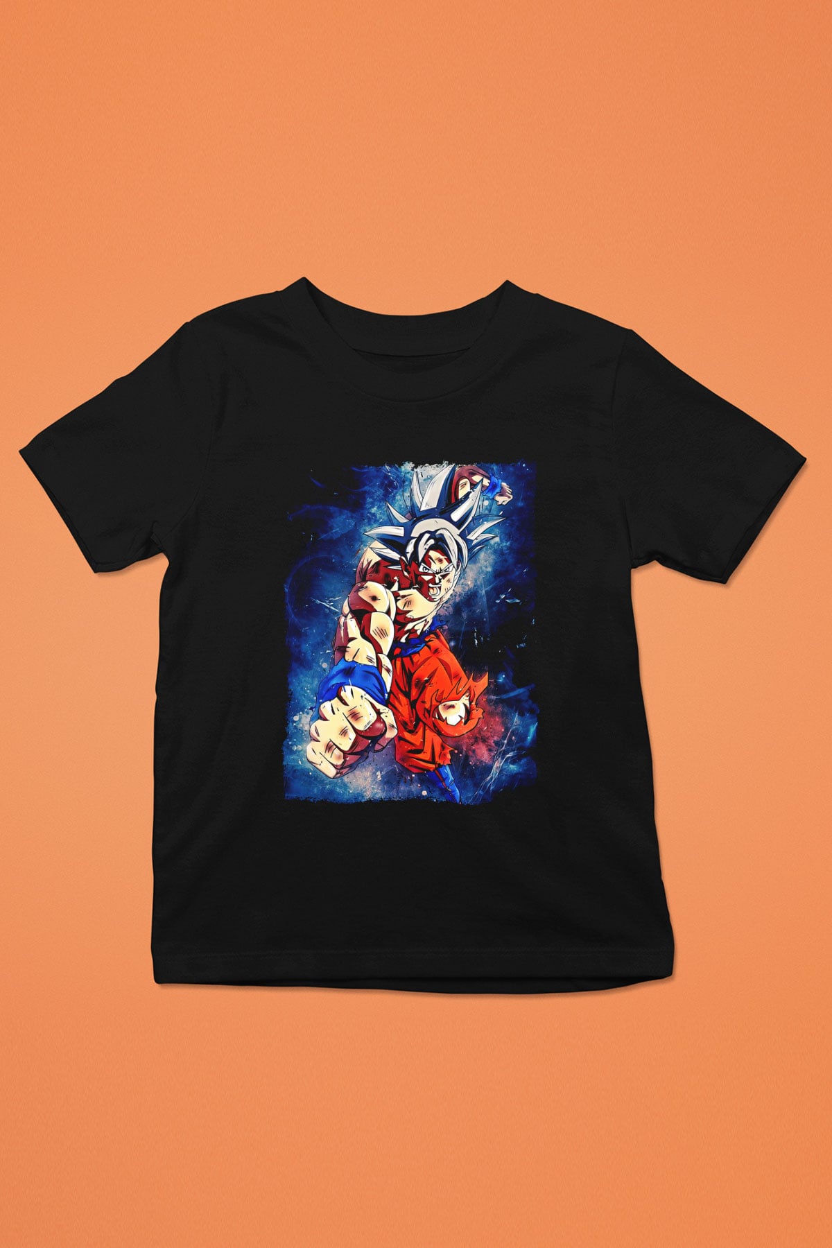 Goku Baskılı Unisex Siyah Çocuk Tişört - Tshirt