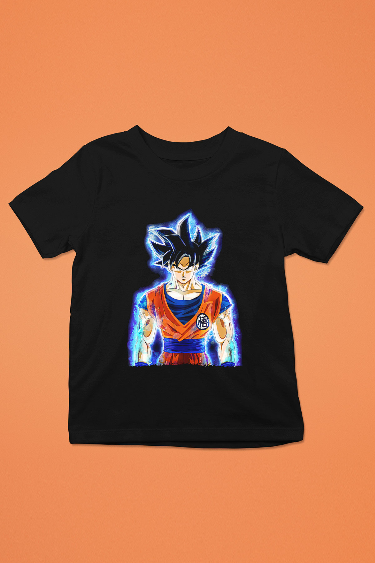 Goku Baskılı Unisex Siyah Çocuk Tişört - Tshirt