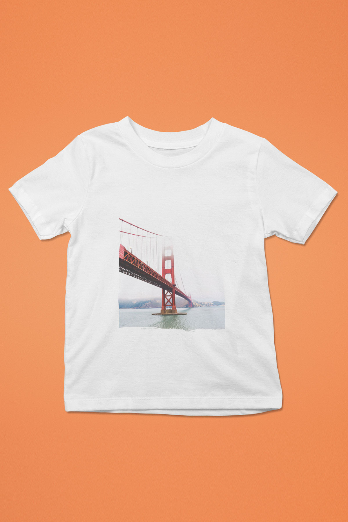 Golden Gate Bridge Beyaz Unisex Çocuk Tişört