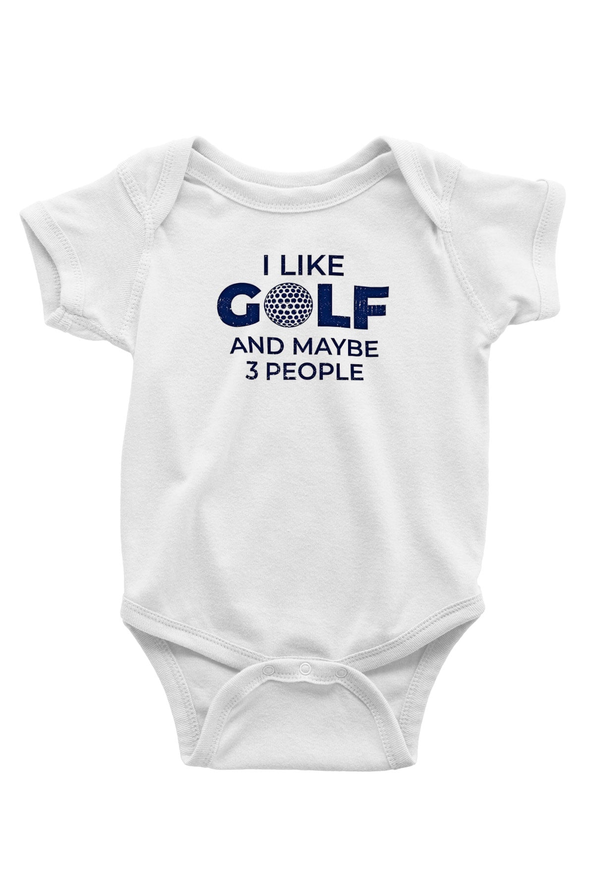 Golf Baskılı Beyaz Bebek Body - Zıbın