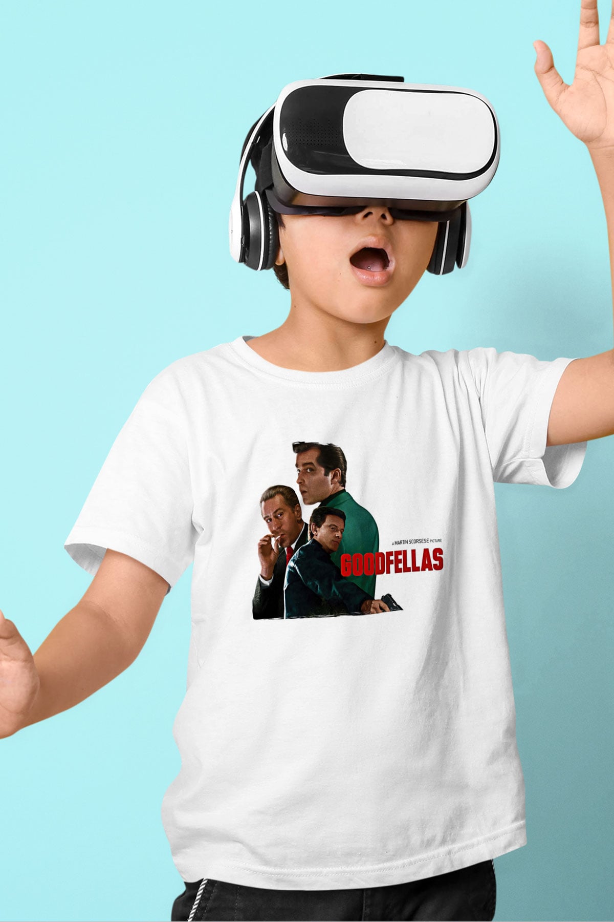 Goodfellas Baskılı Beyaz Unisex Beyaz Çocuk Tişört - Tshirt