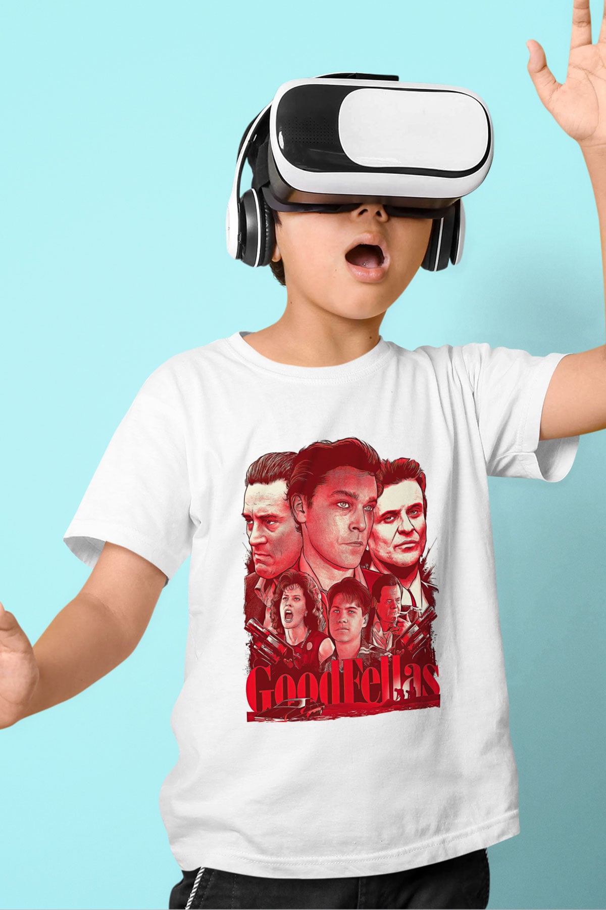 Goodfellas Baskılı Beyaz Unisex Beyaz Çocuk Tişört - Tshirt