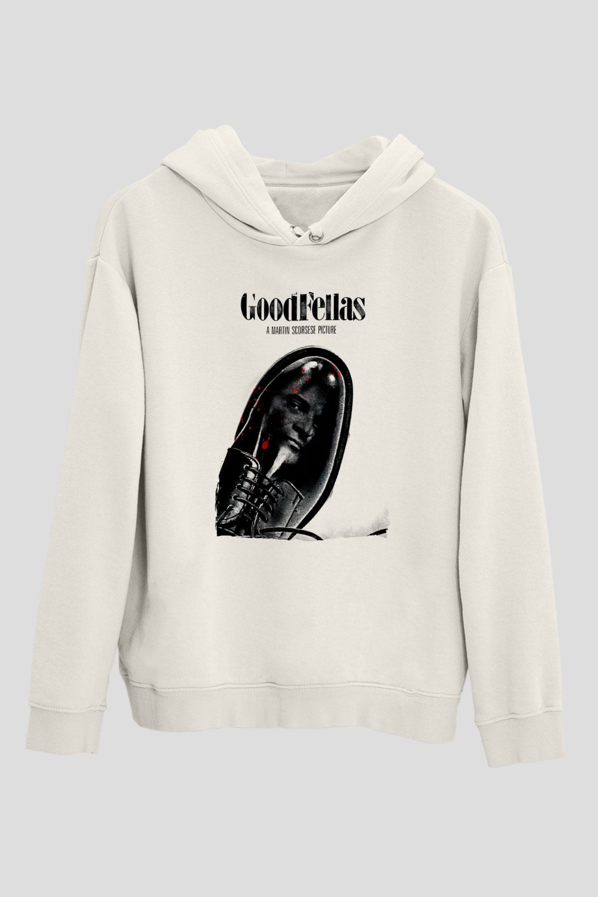 Goodfellas Baskılı Beyaz Unisex Hoodie