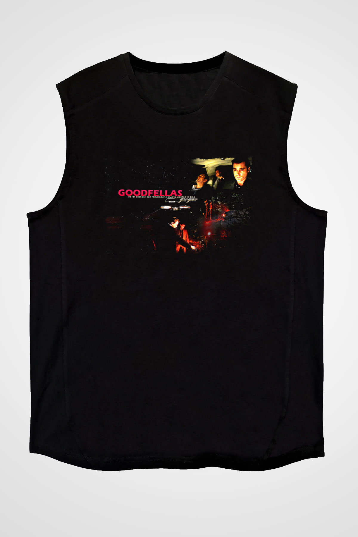 Goodfellas Baskılı Unisex Siyah Kolsuz Tişört - Tshirt