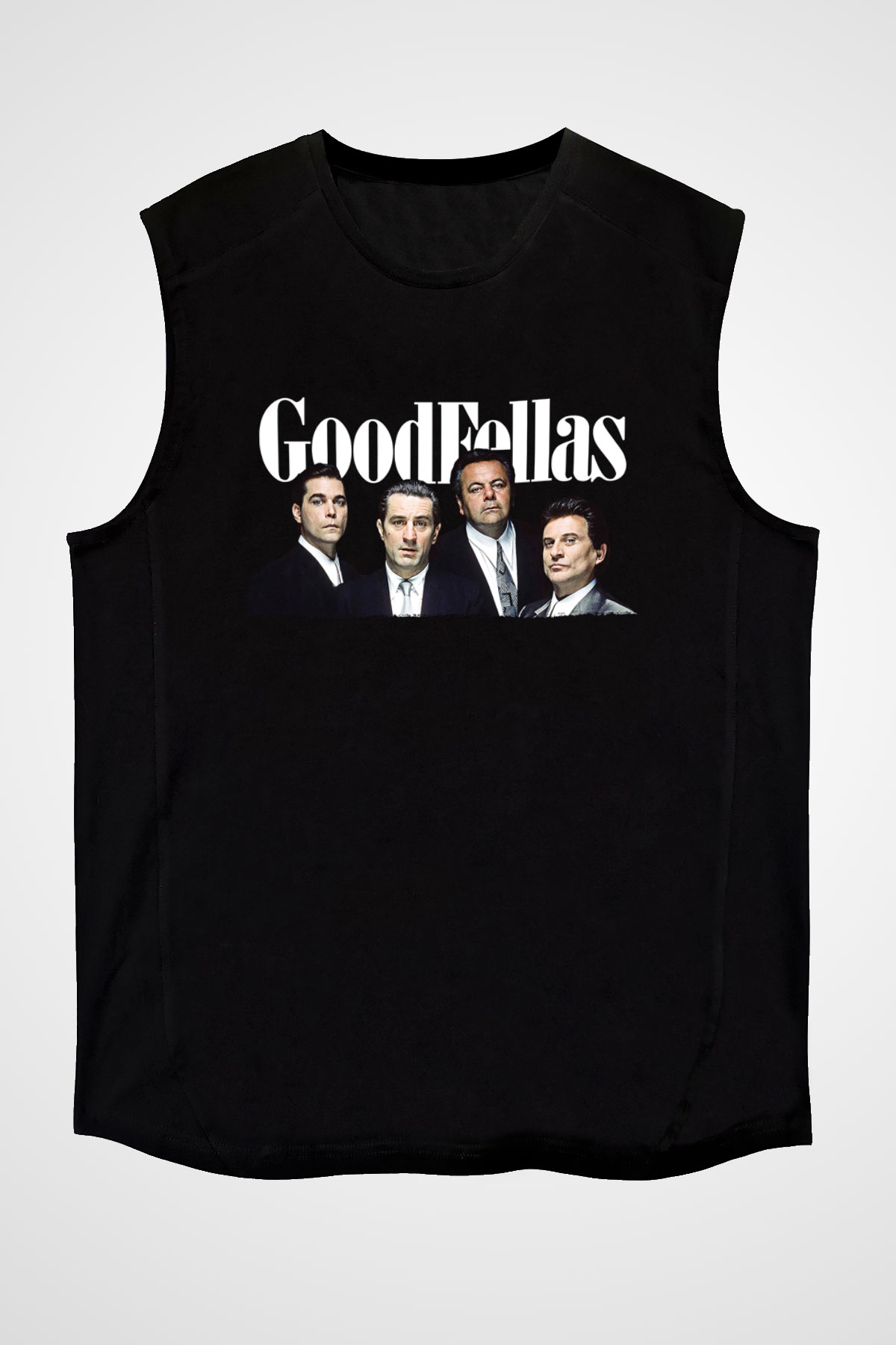 Goodfellas Baskılı Unisex Siyah Kolsuz Tişört - Tshirt
