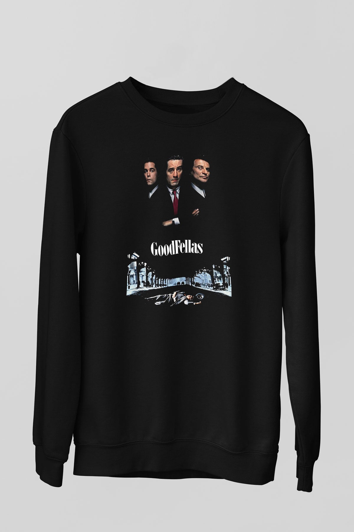 Goodfellas Baskılı Unisex Siyah Sweatshirt