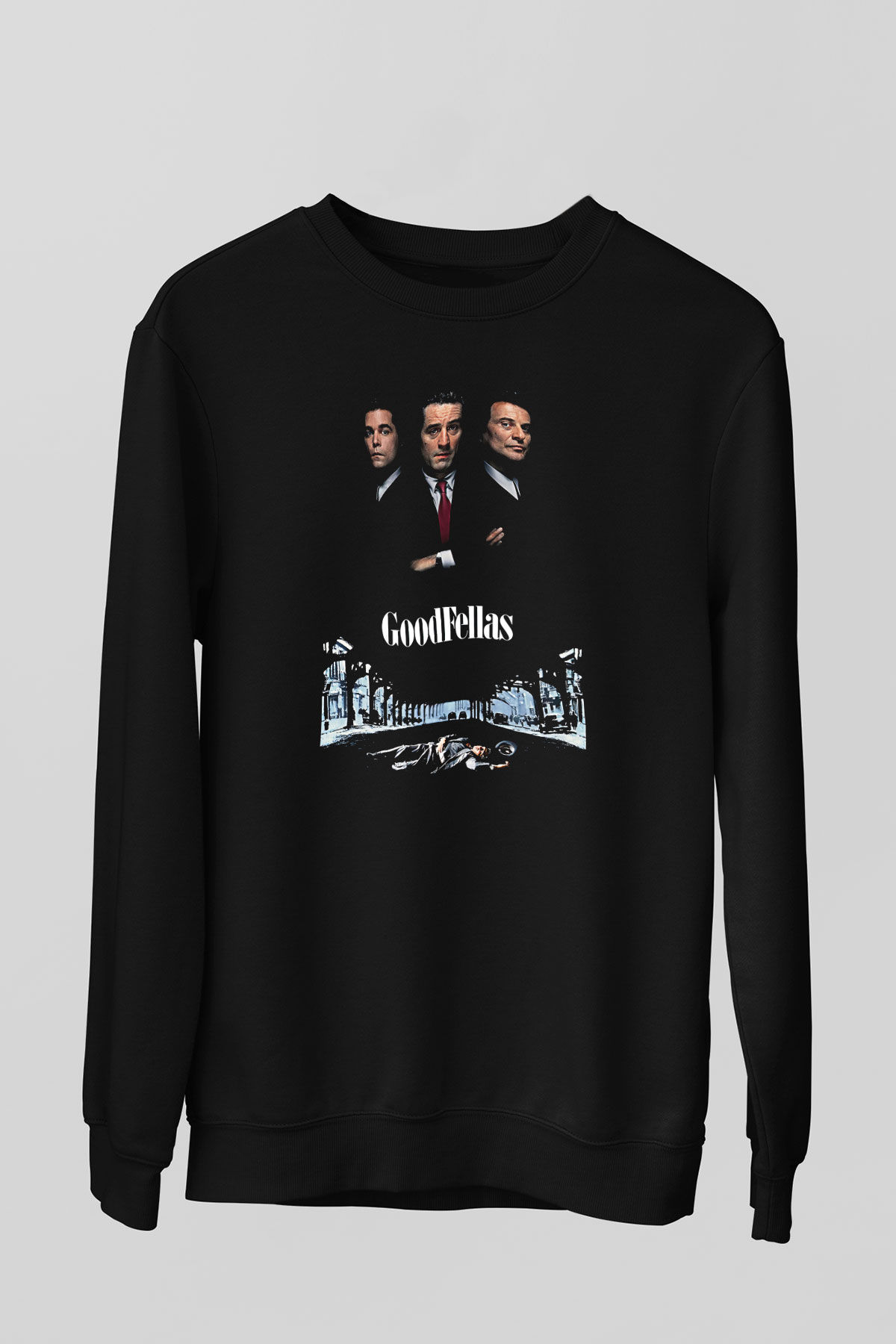 Goodfellas Baskılı Unisex Siyah Sweatshirt