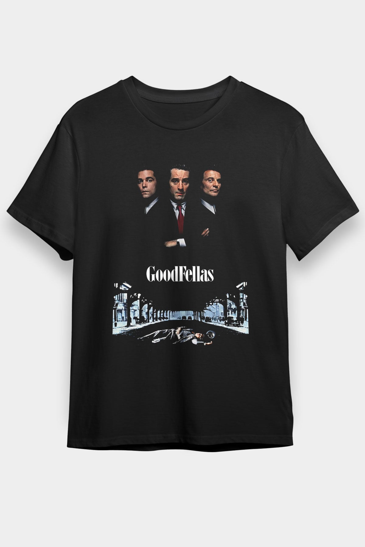 Goodfellas Baskılı Unisex Siyah Tişört - Tshirt