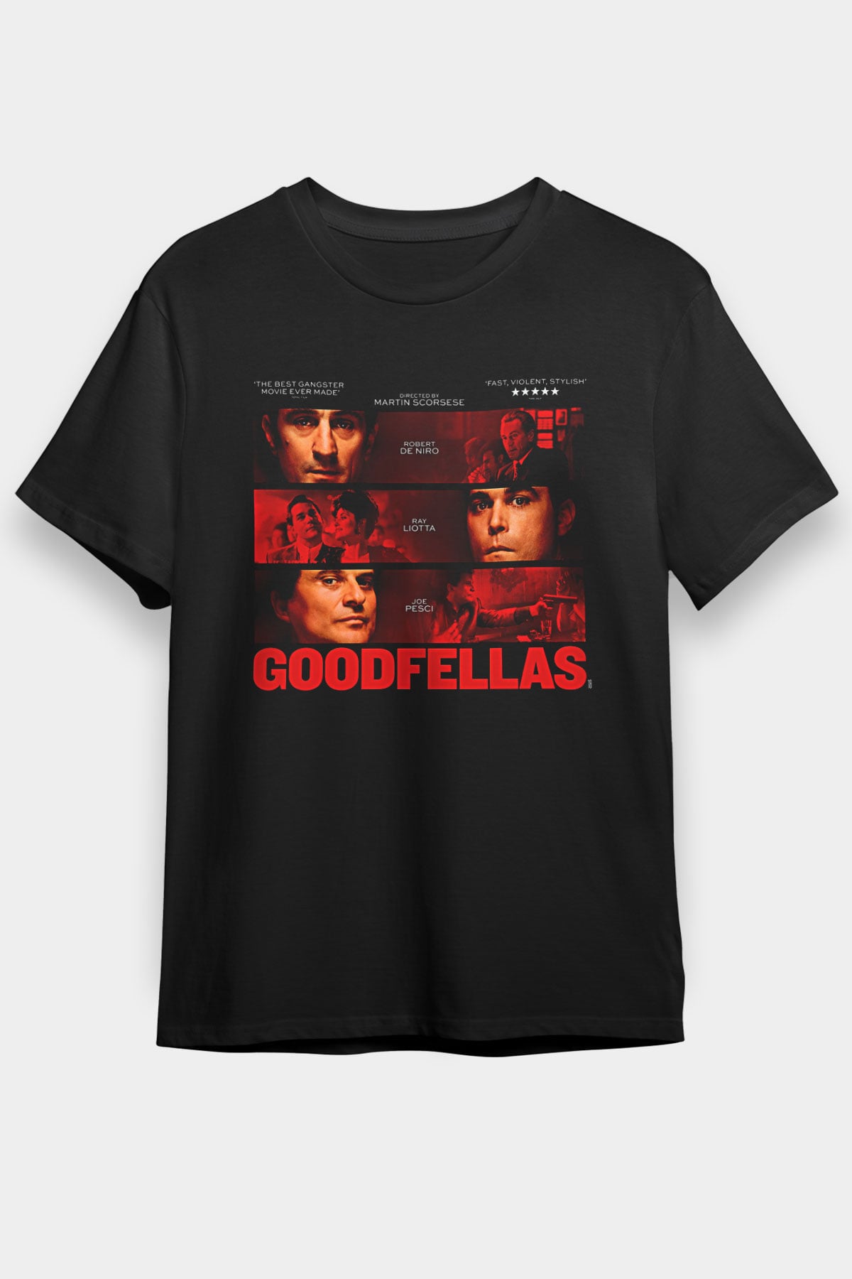 Goodfellas Baskılı Unisex Siyah Tişört - Tshirt