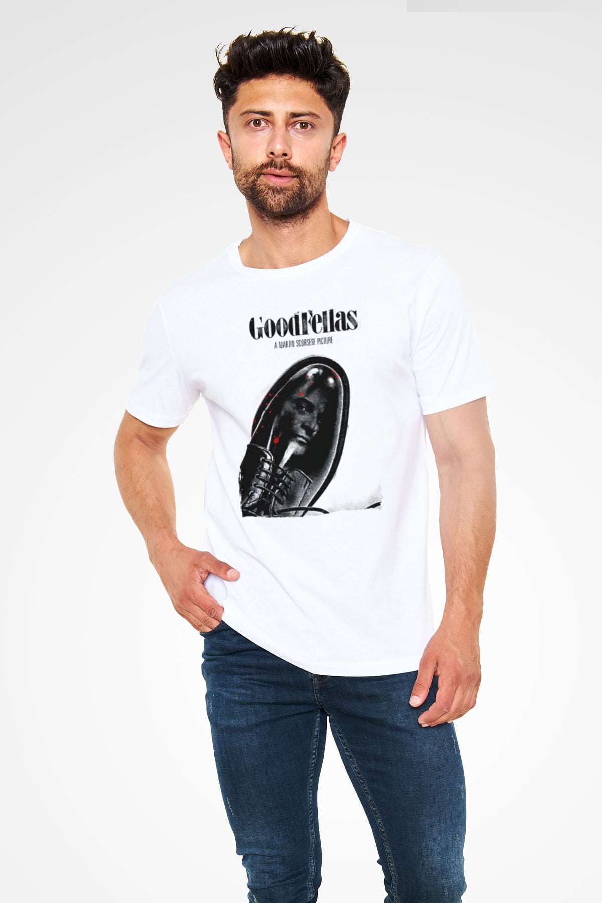 Goodfellas Unisex Baskılı Beyaz Tişört - Tshirt