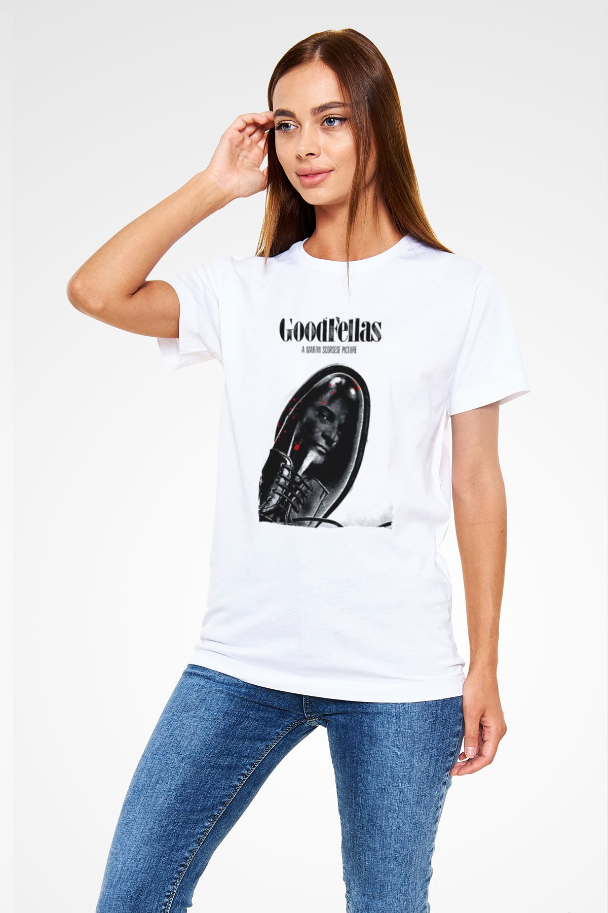 Goodfellas Unisex Baskılı Beyaz Tişört - Tshirt