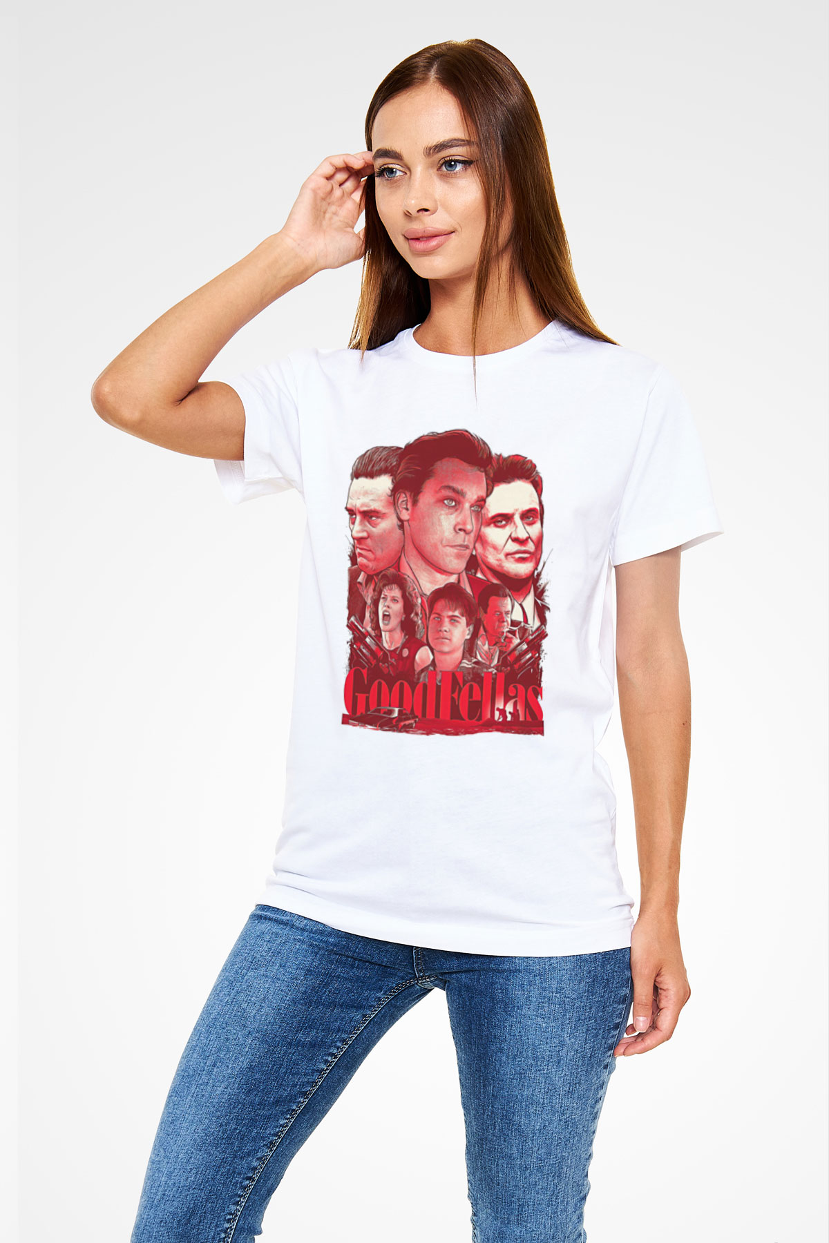Goodfellas Unisex Baskılı Beyaz Tişört - Tshirt