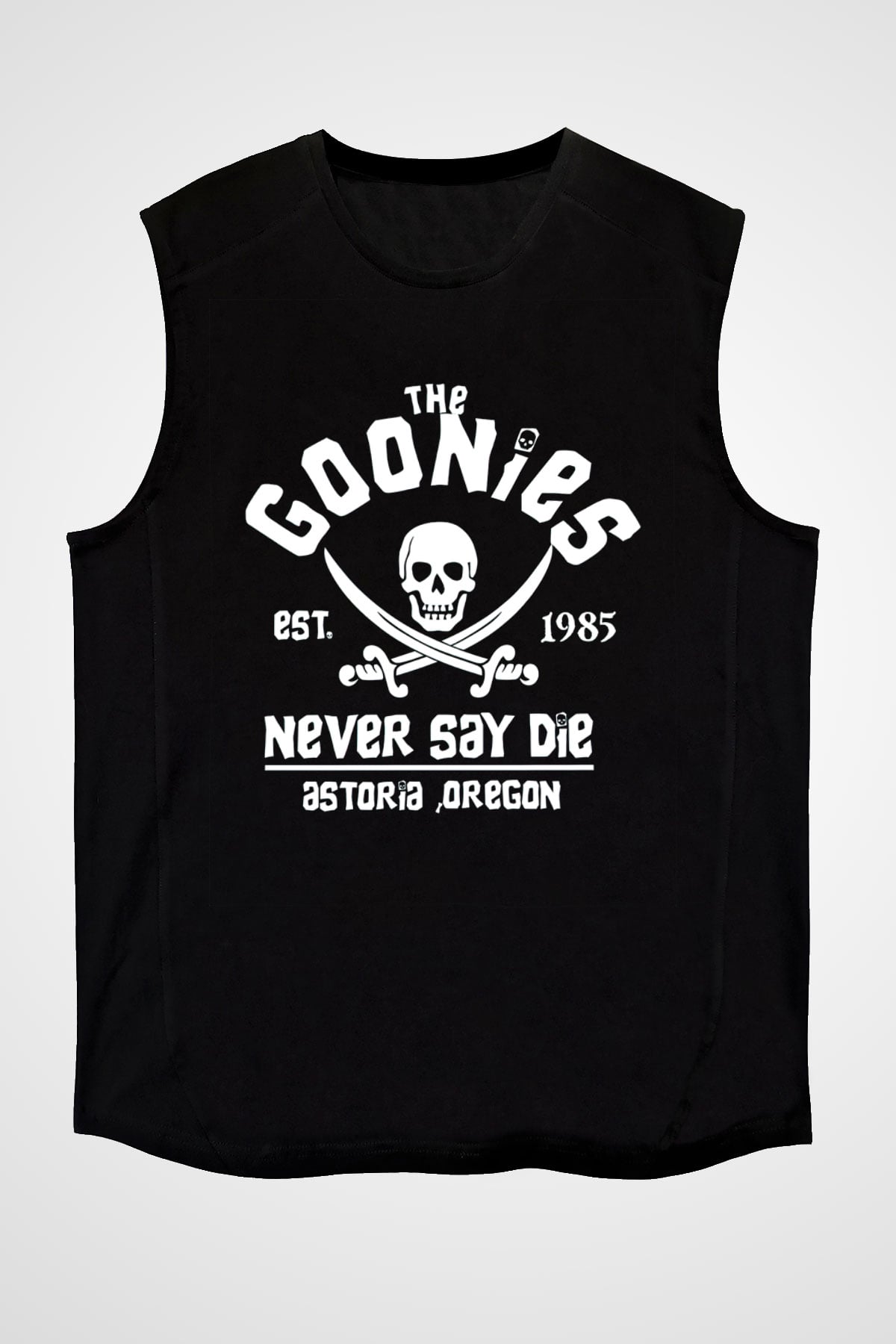 Goonies Siyah Unisex Kolsuz Tişört