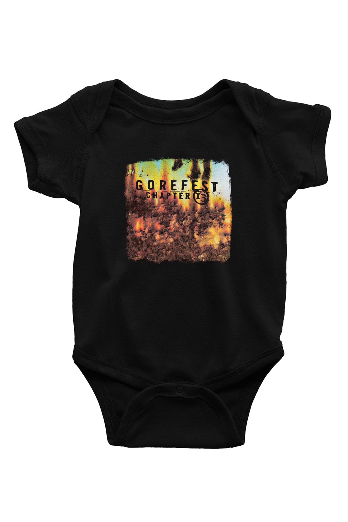 Gorefest Baskılı Unisex Siyah Bebek Body - Zıbın