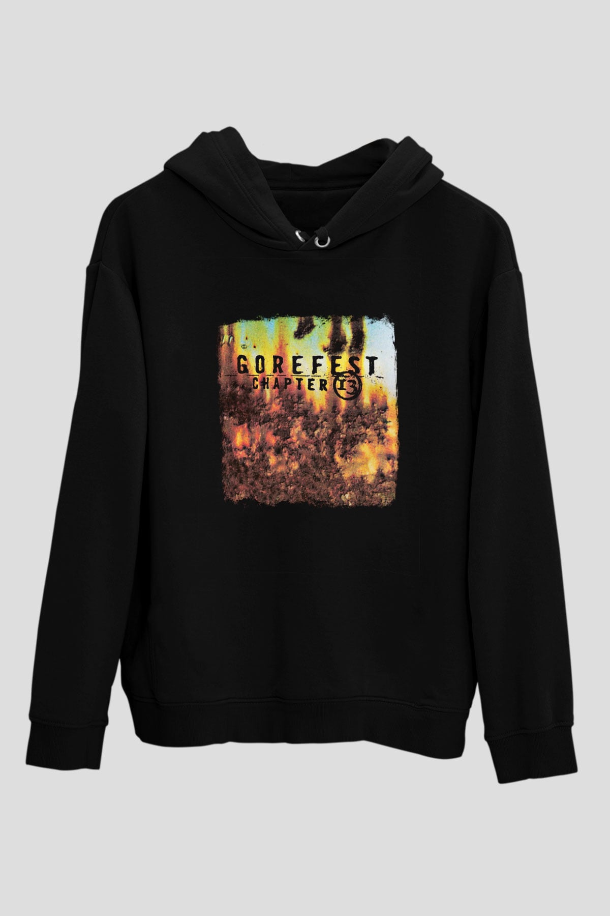Gorefest Baskılı Unisex Siyah Hoodie