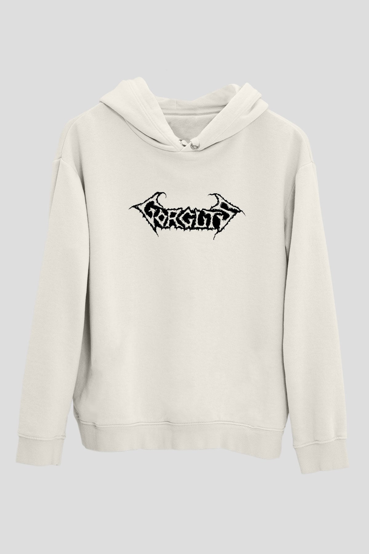 Gorguts Beyaz Unisex Kapşonlu Sweatshirt