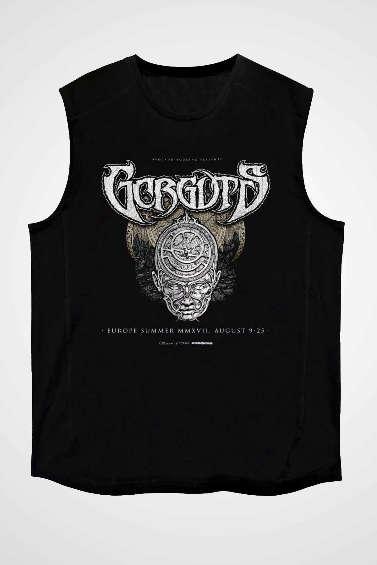 Gorguts Siyah Unisex Kolsuz Tişört