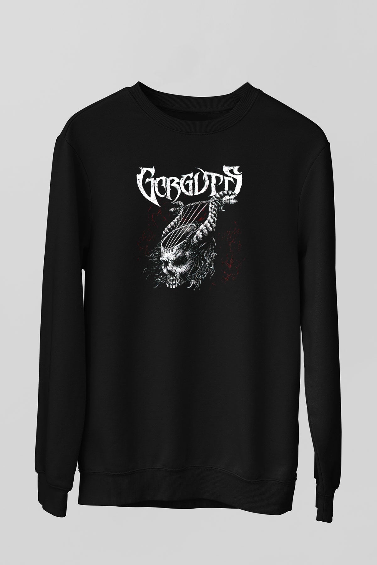 Gorguts Siyah Unisex Sweatshirt
