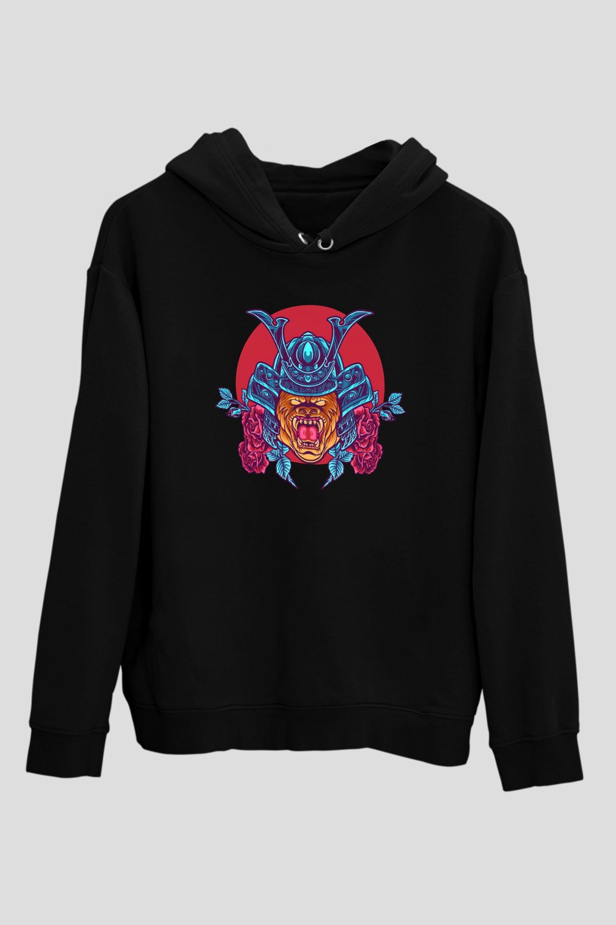 Goril Siyah Unisex Hoodie