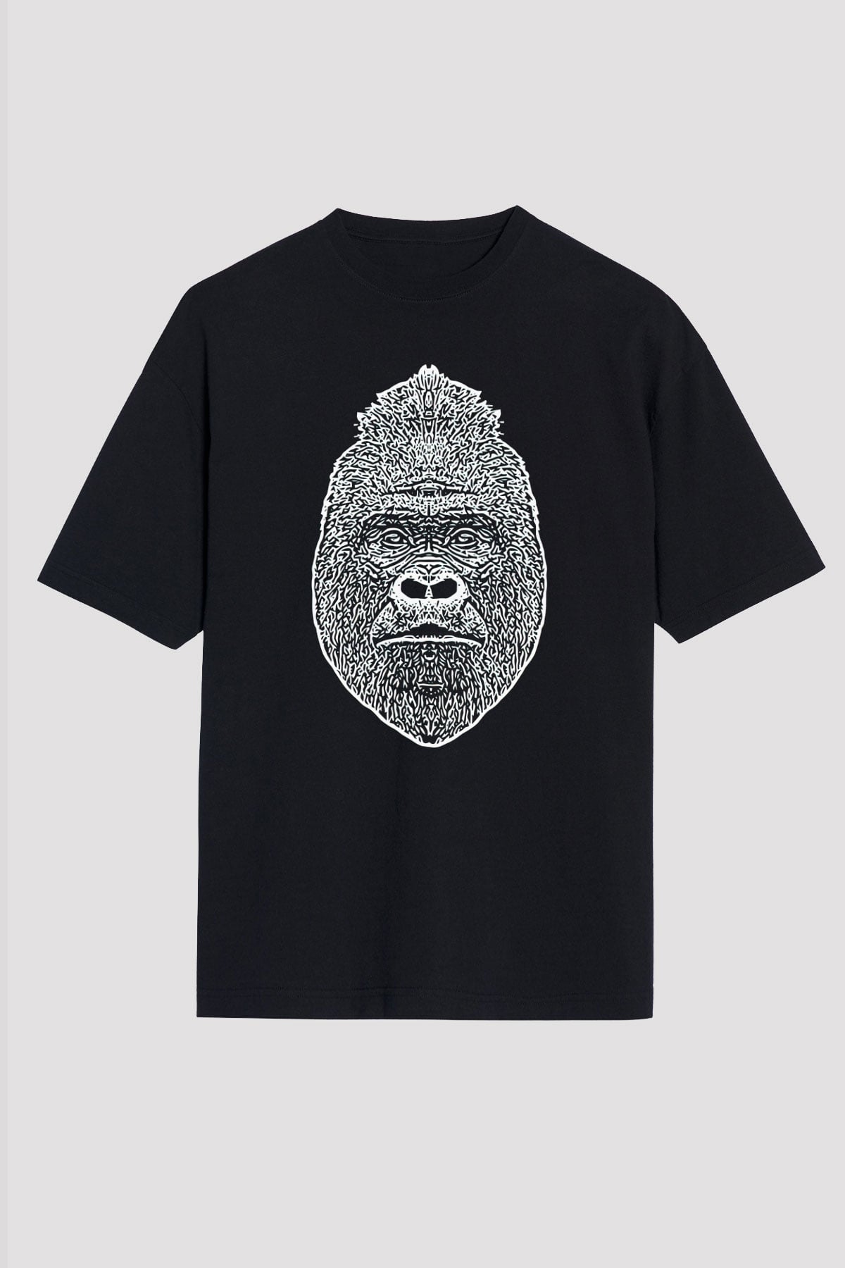 Goril Siyah Unisex Tişört T-Shirt - TişörtFabrikası