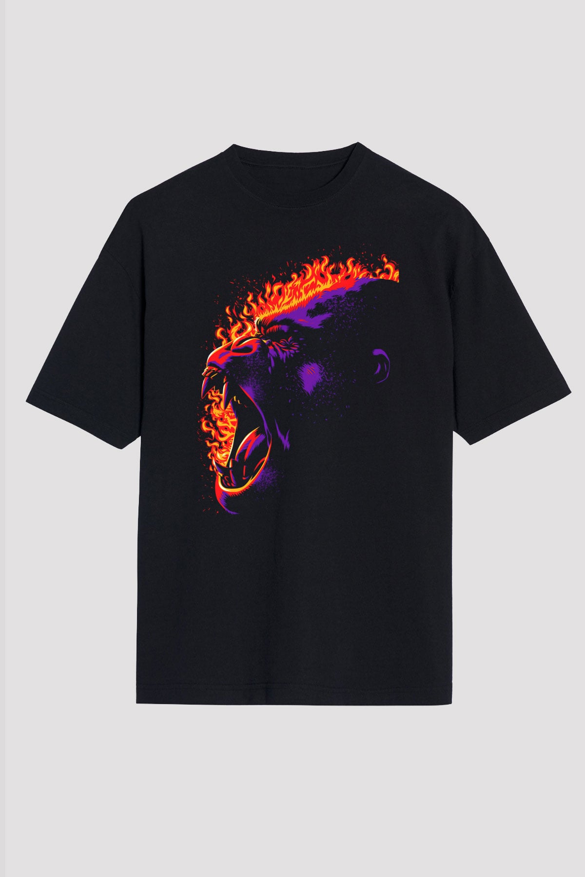 Goril Siyah Unisex Tişört T-Shirt - TişörtFabrikası