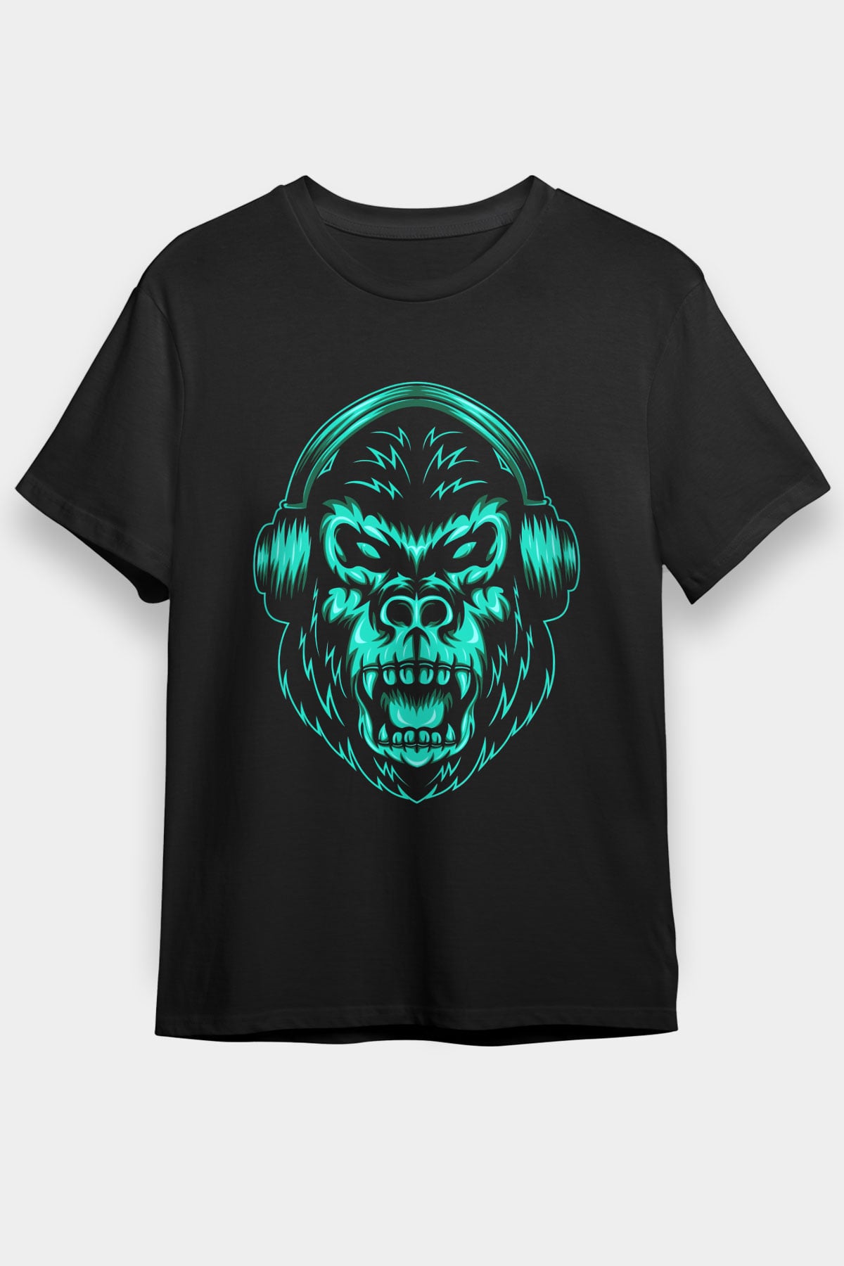 Goril Siyah Unisex Tişört T-Shirt - TişörtFabrikası