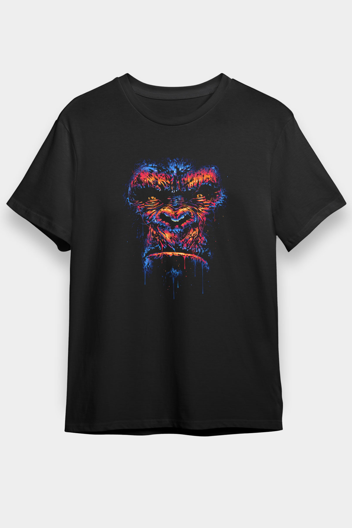Goril Siyah Unisex Tişört T-Shirt - TişörtFabrikası