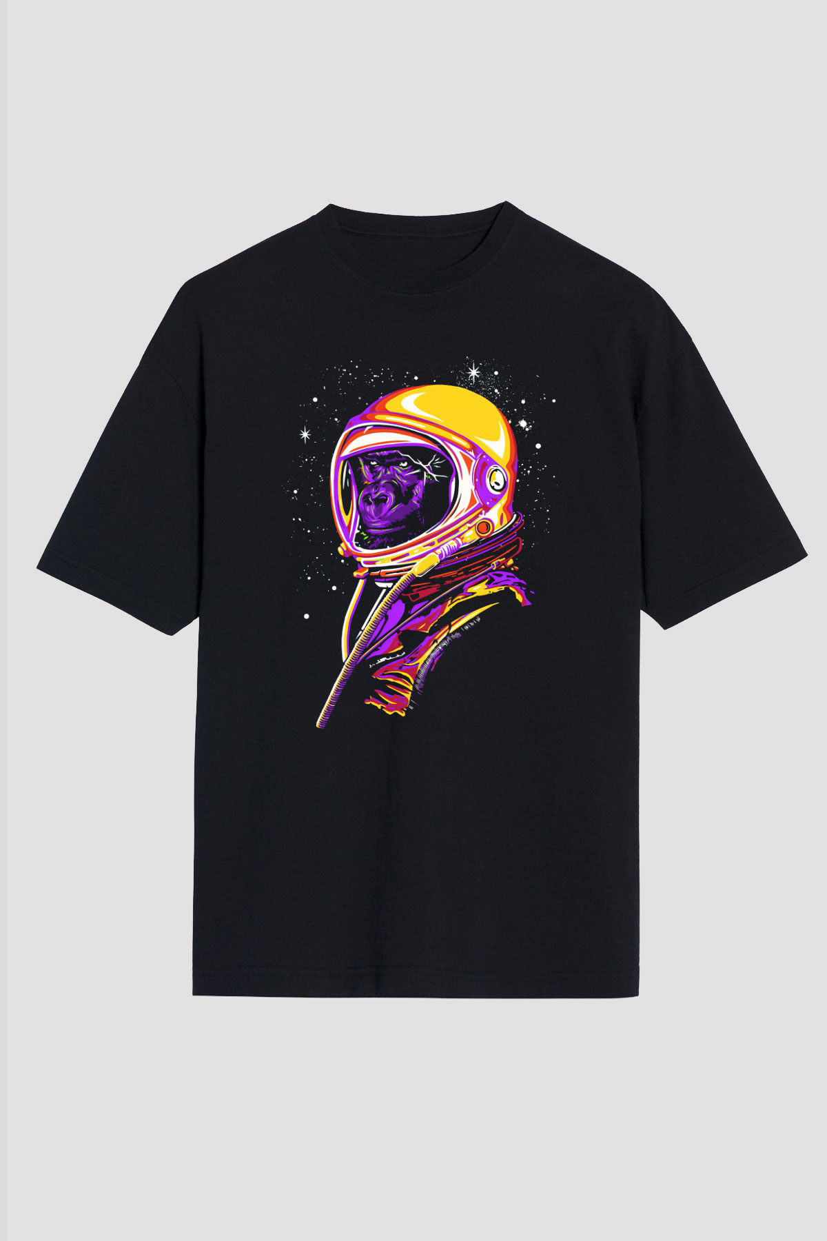 Goril Siyah Unisex Tişört T-Shirt - TişörtFabrikası