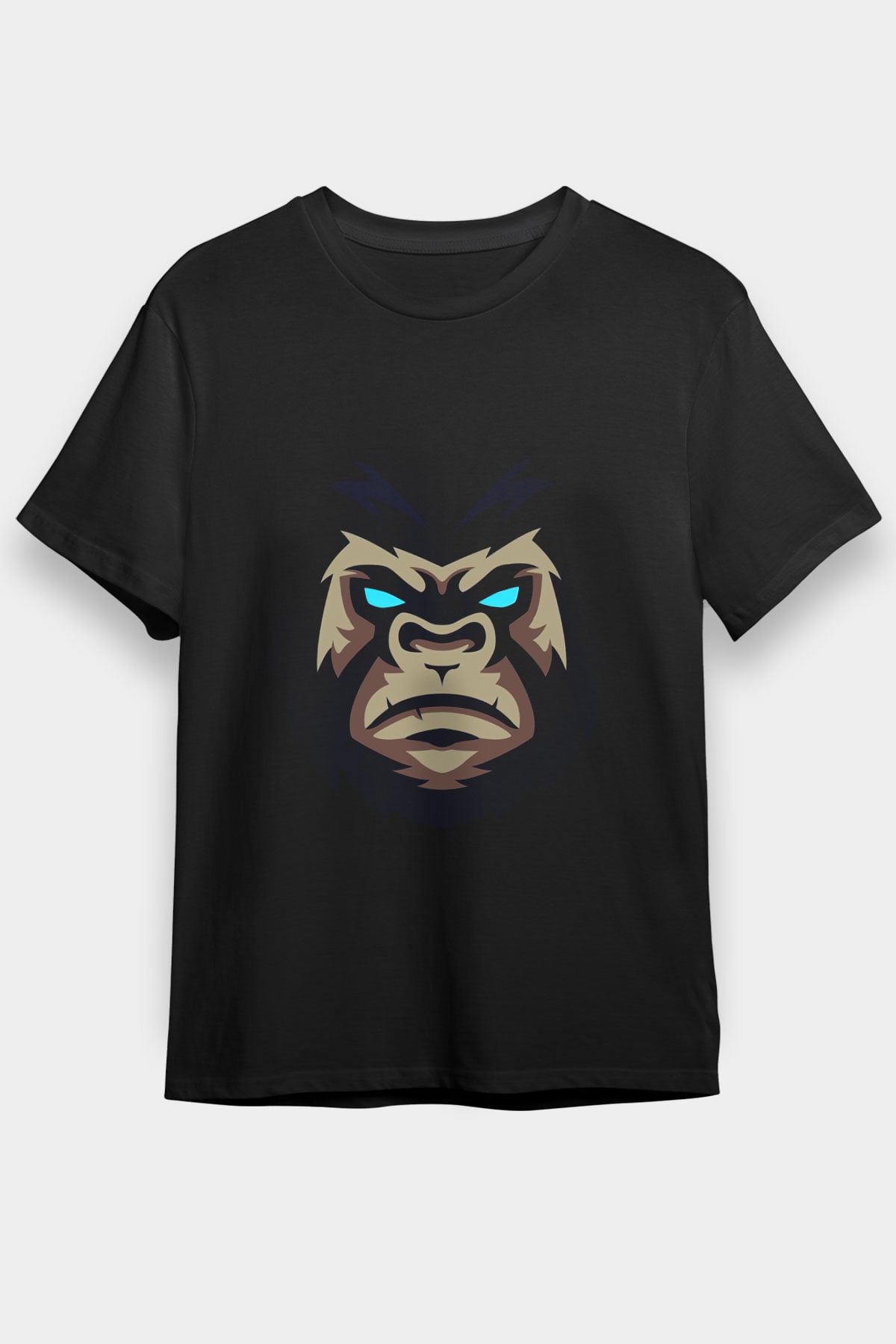 Goril Siyah Unisex Tişört T-Shirt - TişörtFabrikası