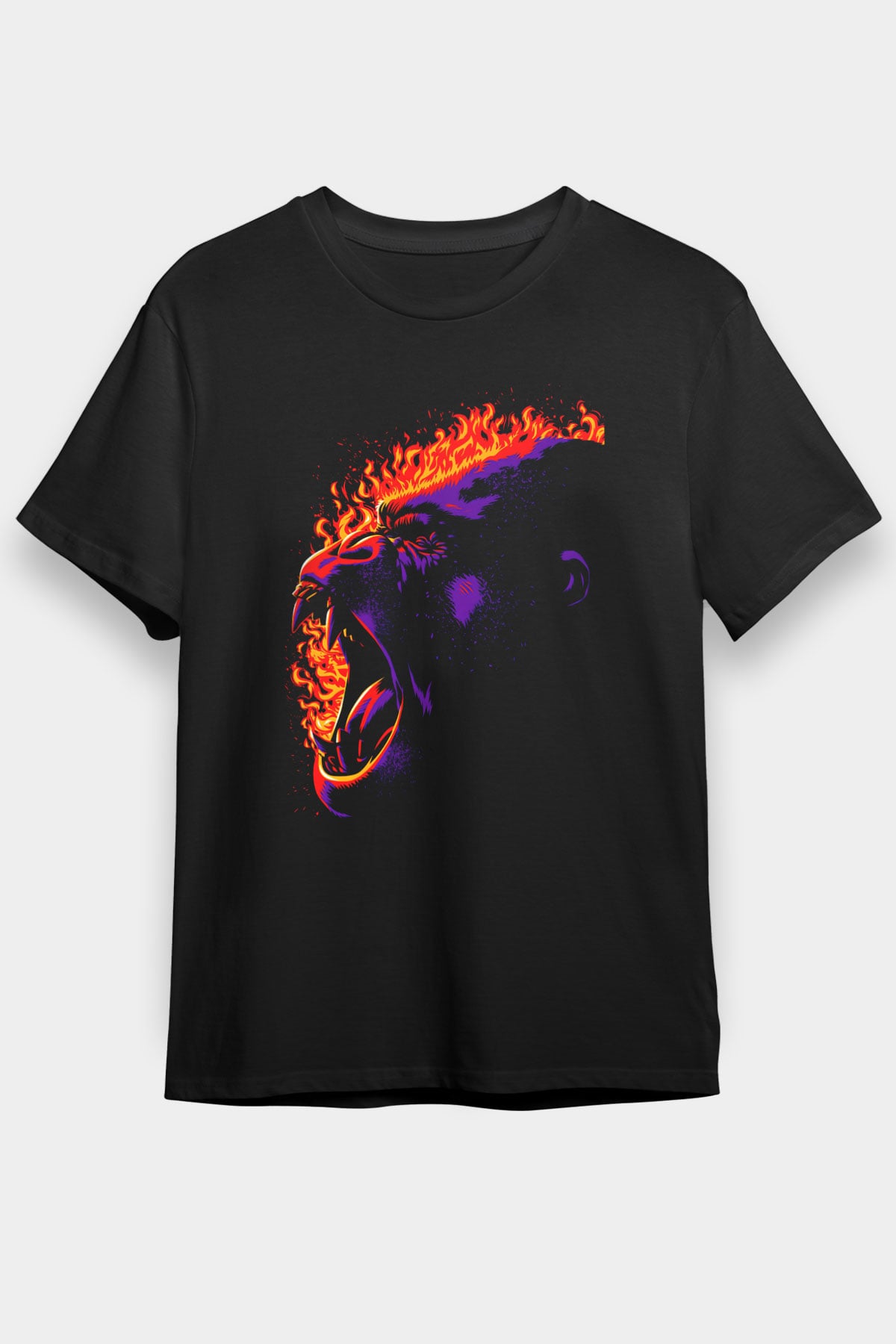 Goril Siyah Unisex Tişört T-Shirt - TişörtFabrikası