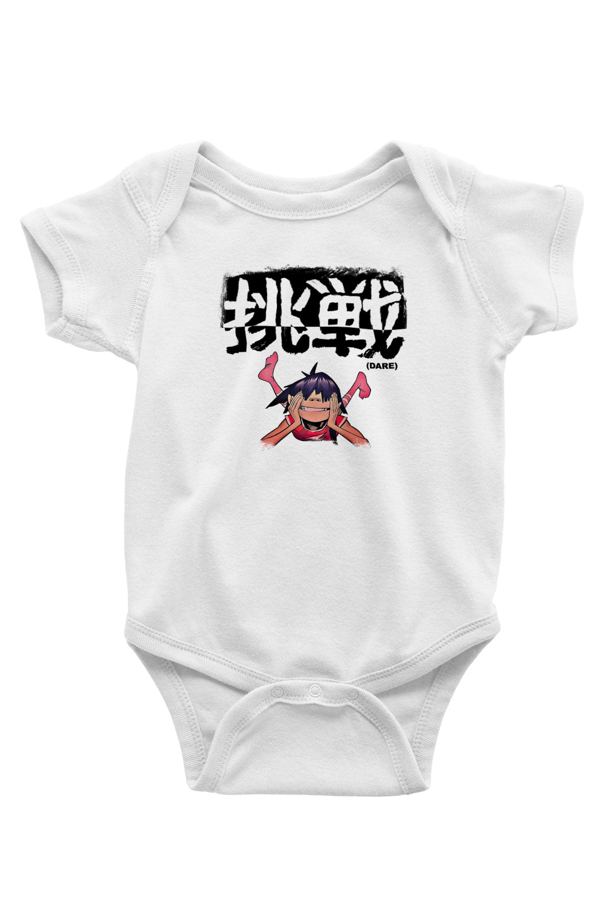 Gorillaz Baskılı Unisex Beyaz Bebek Body - Zıbın